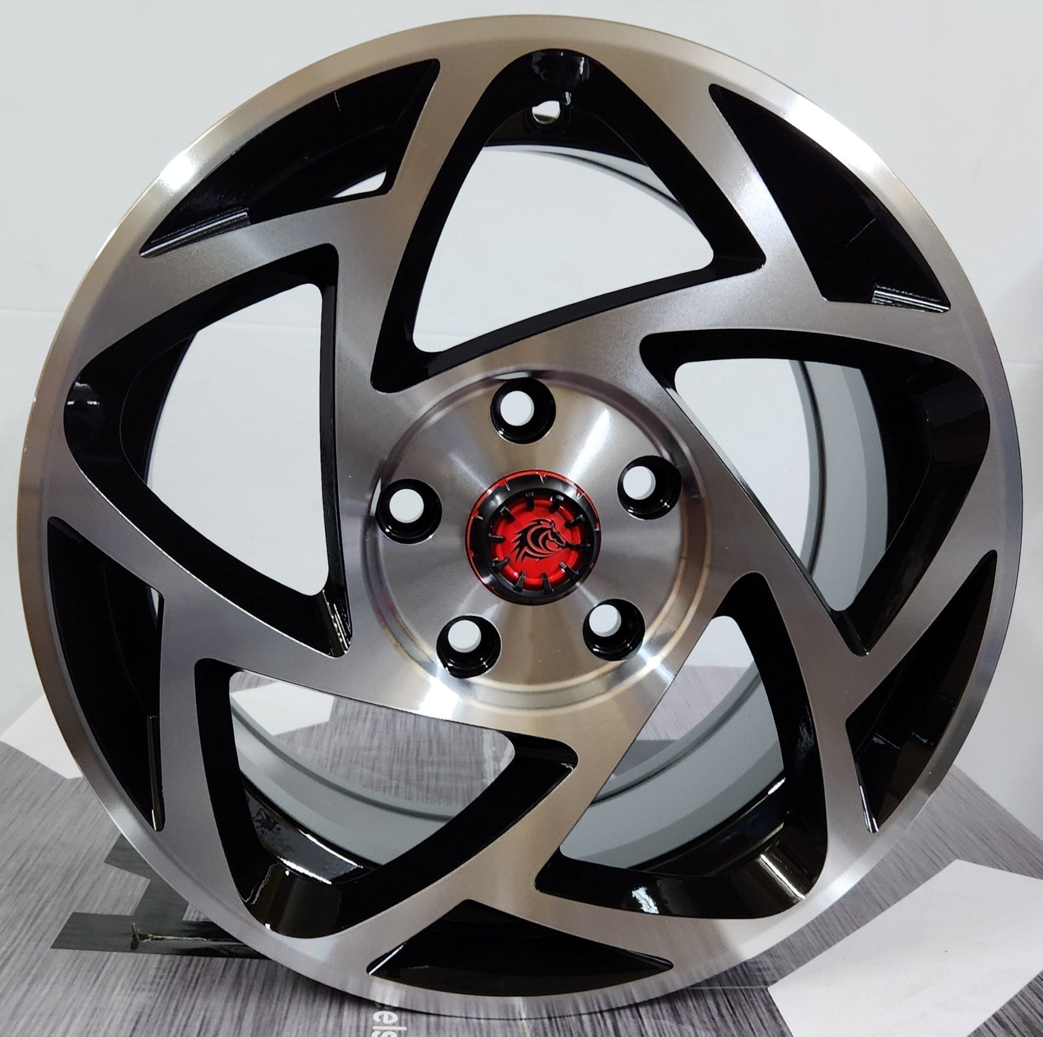 RAPIDASH RD - 11 15x7.0 5x112 5x114.3 GLOSS BLACK MACHINE FACE - Gun Hill Tire House (WTW - WHOLESALE TIRES & WHEELS)