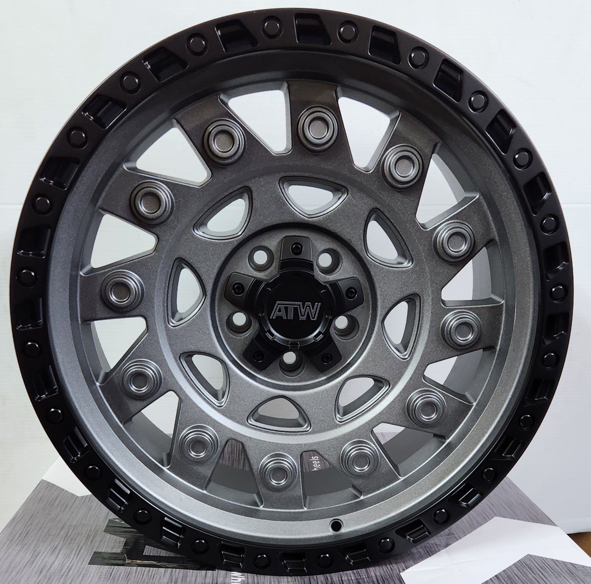 ATW CONGO 20X10 5X114.3 5X127 SATIN GUNMETAL BLACK LIP - Gun Hill Tire House (WTW - WHOLESALE TIRES & WHEELS)