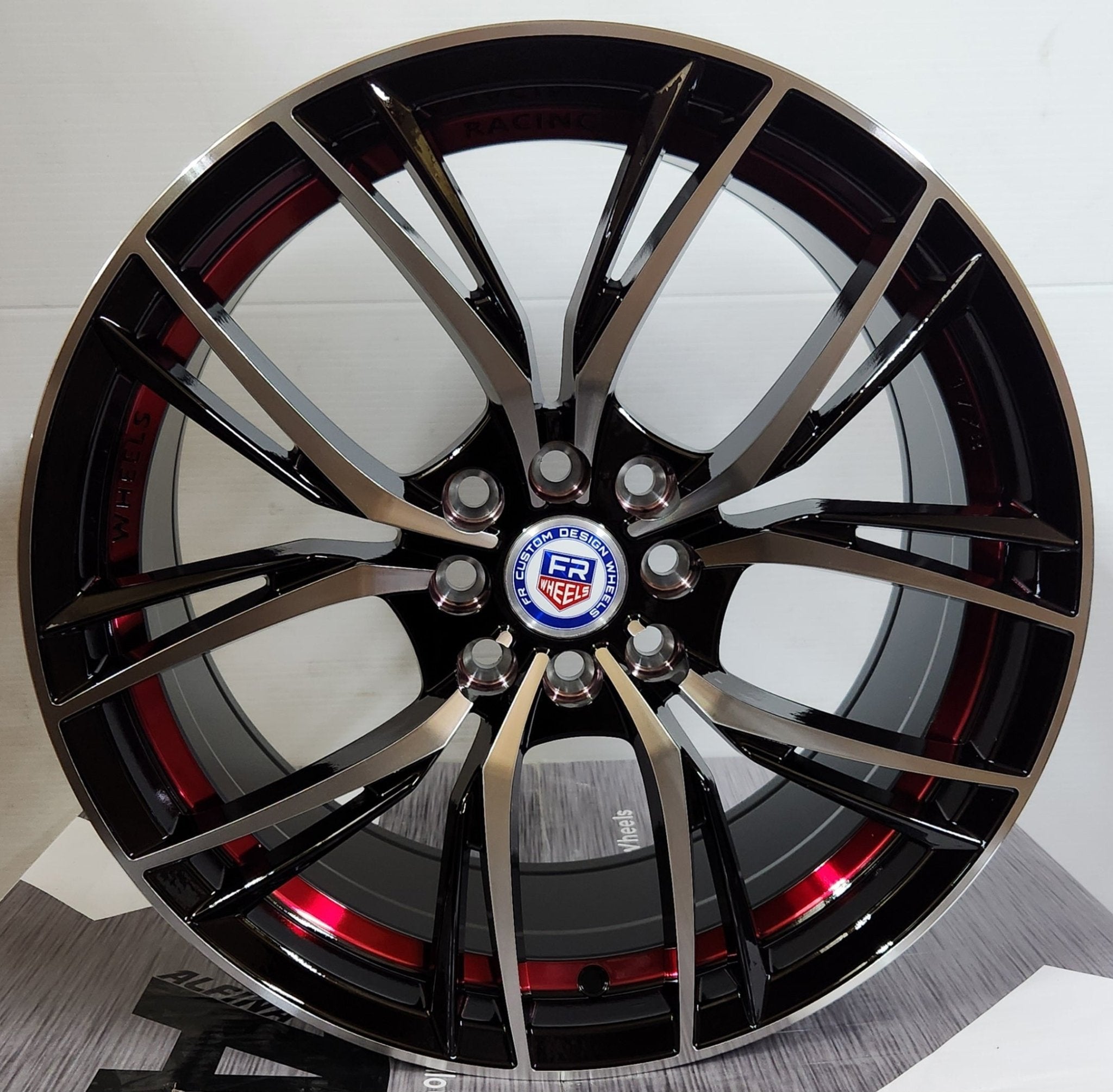 PEGASUS - 1827 17x8.0 4x100 GLOSS BLACK RED UNDER CUT - Gun Hill Tire House (WTW - WHOLESALE TIRES & WHEELS)