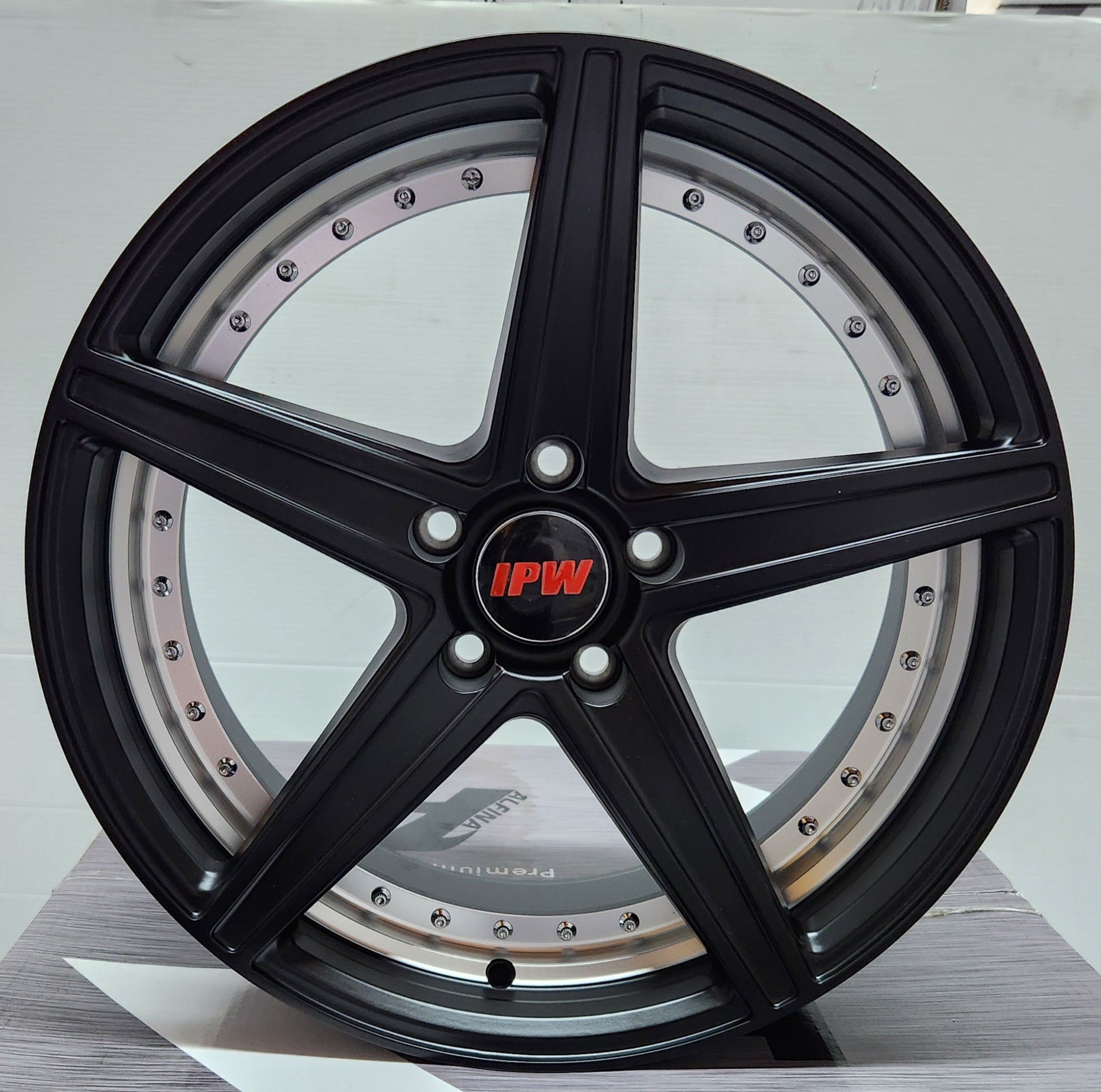 W521 XH915 18x8.0 5x114.3 MATTE BLACK INGRAVE SILVER RIVET - Gun Hill Tire House (WTW - WHOLESALE TIRES & WHEELS)