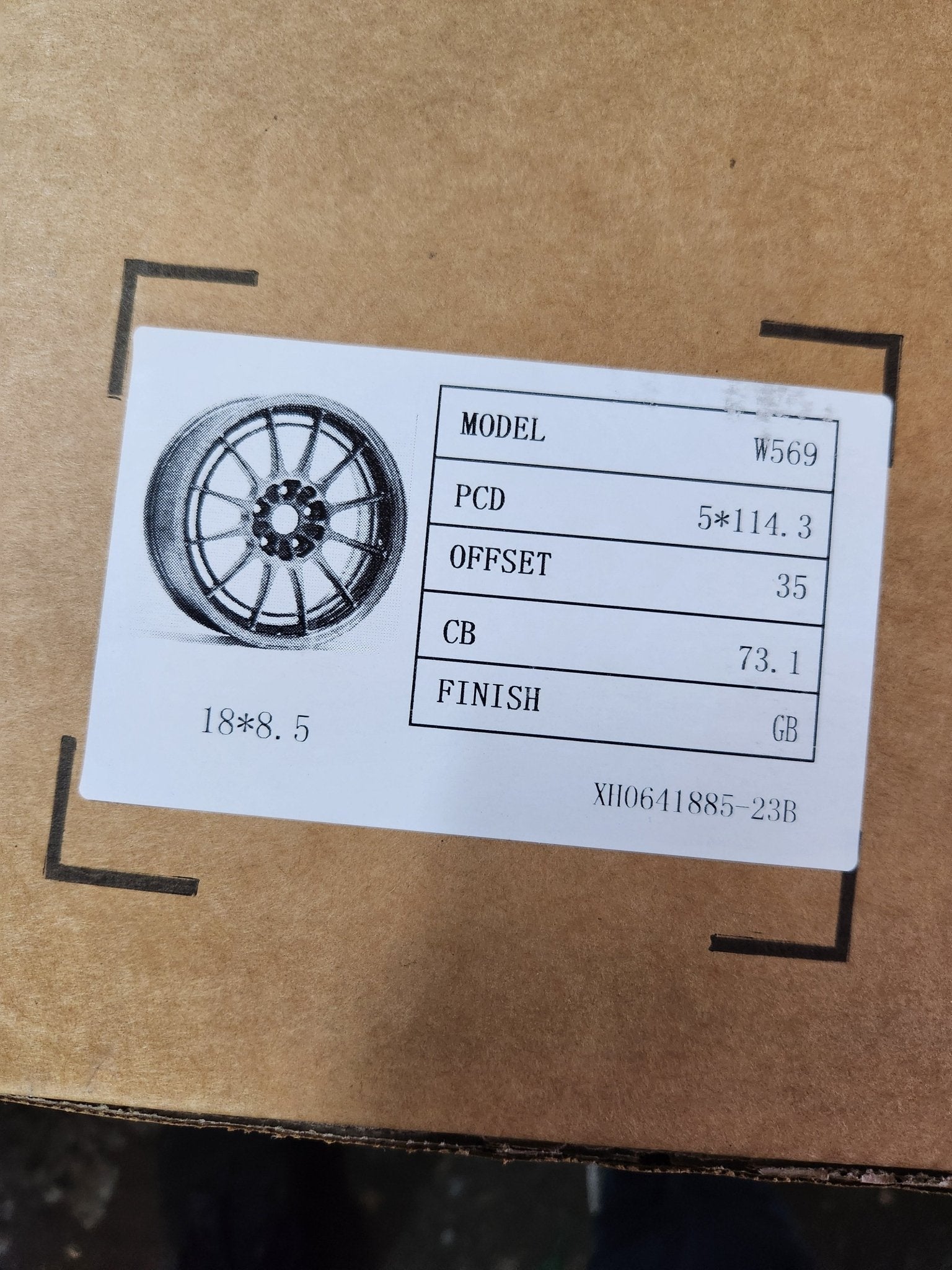 W569 XH064 18x8.5 5x114.3 GLOSS BLACK - Gun Hill Tire House (WTW - WHOLESALE TIRES & WHEELS)