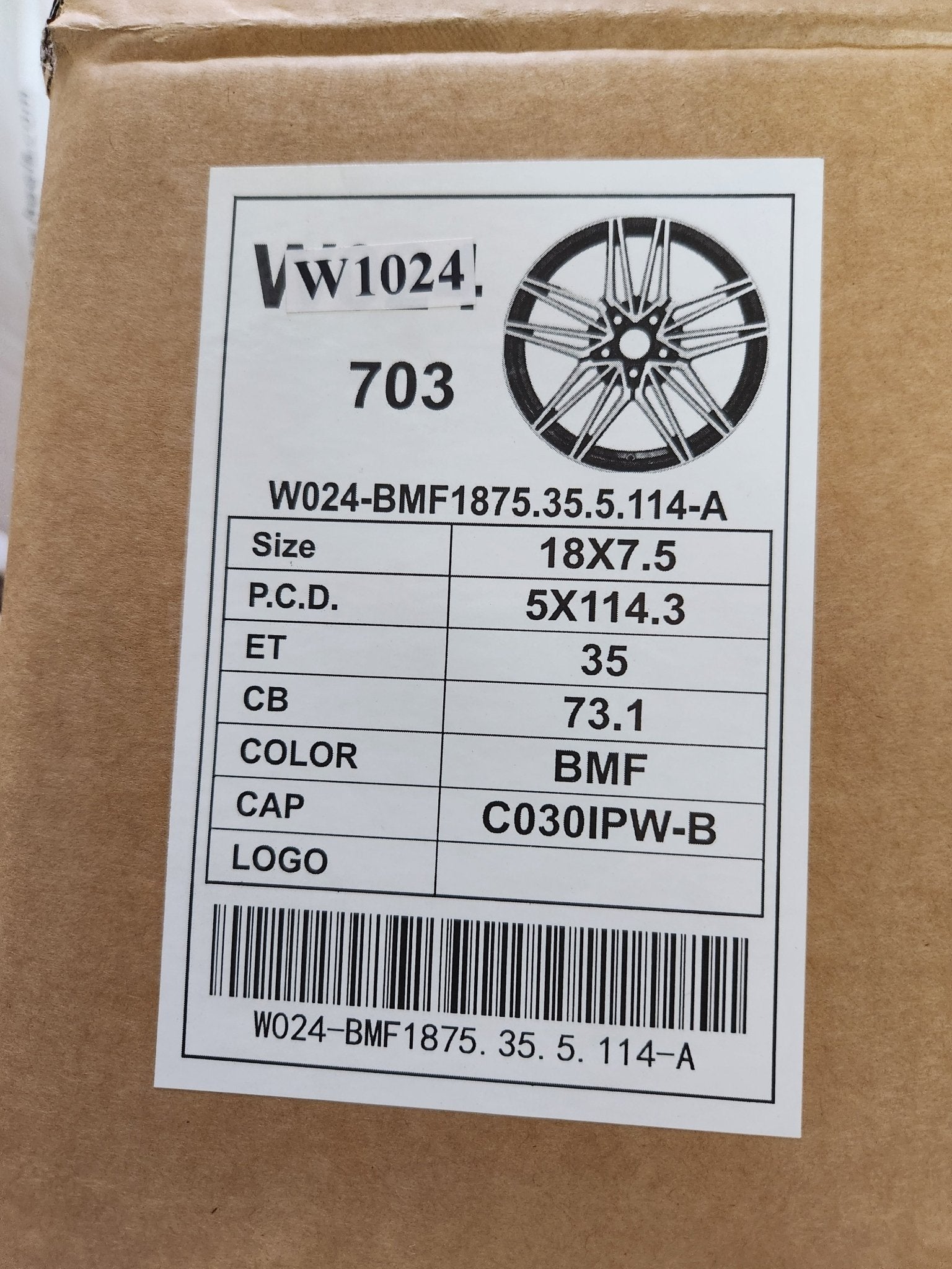 W1024 1849 18x7.5 5x114.3 BLACK MACHINE FACE - Gun Hill Tire House (WTW - WHOLESALE TIRES & WHEELS)