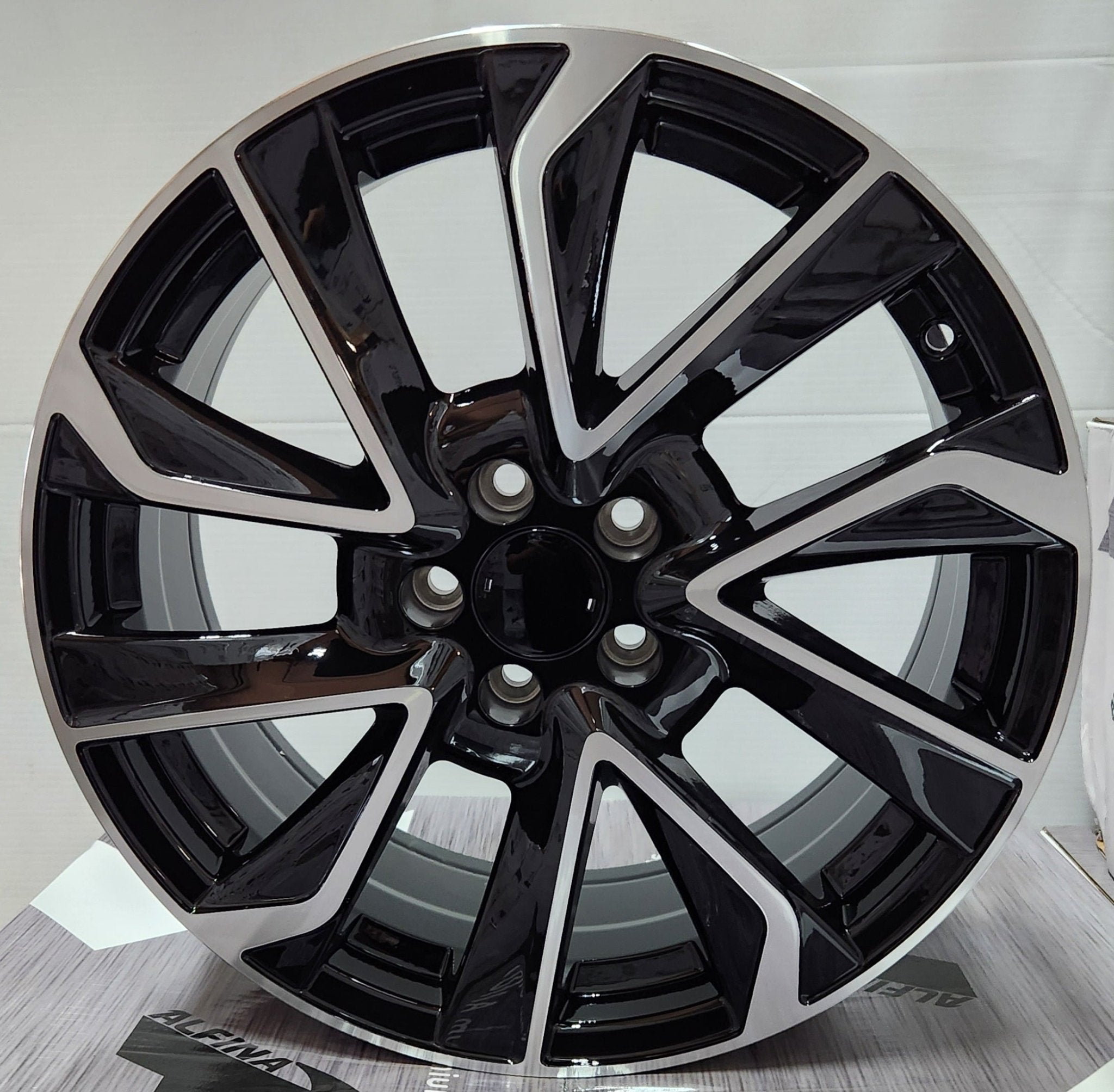 5501 17x7 5x100 GLOSS BLACK MACHINE FACE - Gun Hill Tire House (WTW - WHOLESALE TIRES & WHEELS)