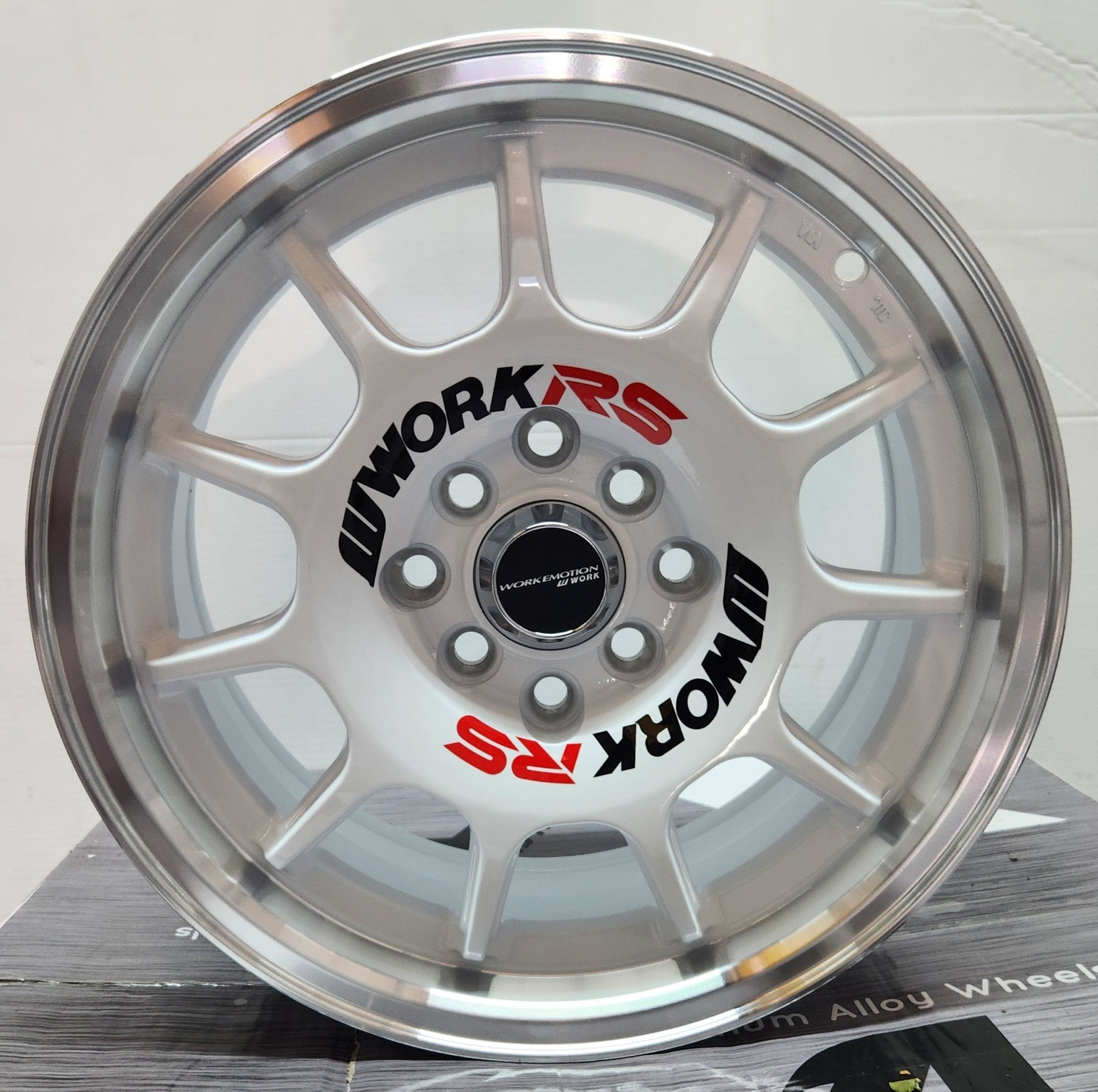 DQ10 15x6.5 4x100 / 4x114.3 GLOSS WHITE MACHINE LIP - Gun Hill Tire House (WTW - WHOLESALE TIRES & WHEELS)