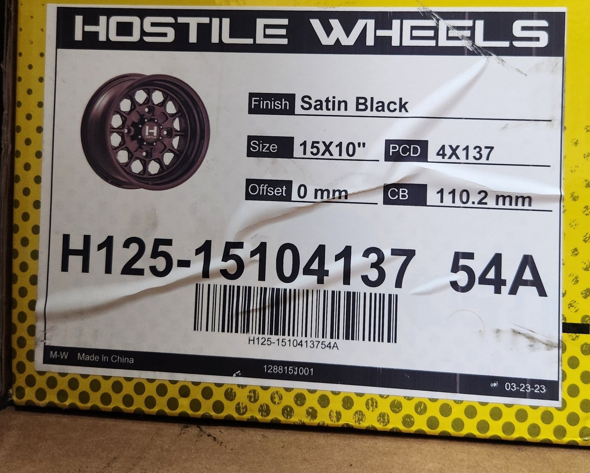 H125 15x10 4x137 MATTE BLACK - Gun Hill Tire House (WTW - WHOLESALE TIRES & WHEELS)