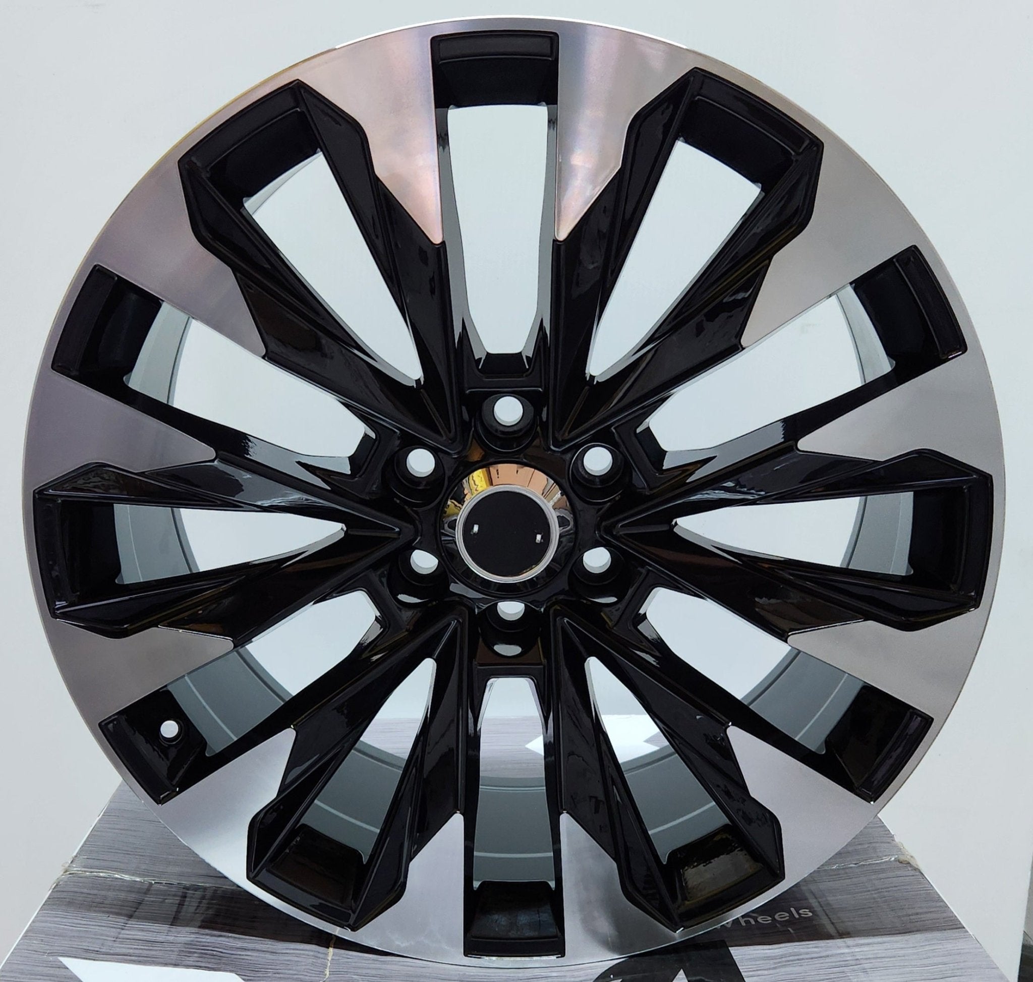 WEOE 22x9 6X139.7 GLOS BLACK MACHINED FACE - Gun Hill Tire House (WTW - WHOLESALE TIRES & WHEELS)
