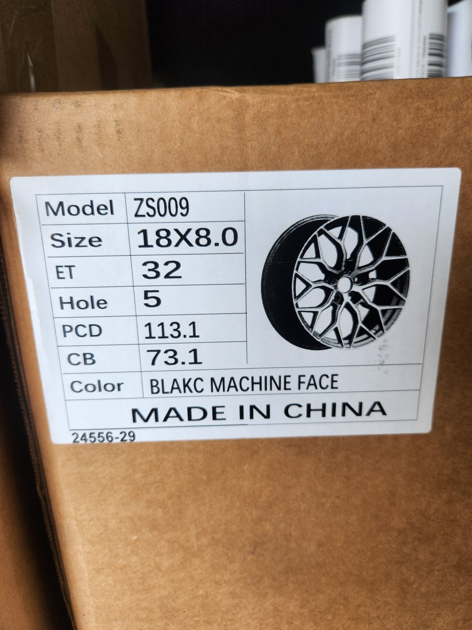 OE - 0319 HF - 2 REP 18X8.0 5X114.3 PIANO BLACK MACHINED FACE - Gun Hill Tire House (WTW - WHOLESALE TIRES & WHEELS)