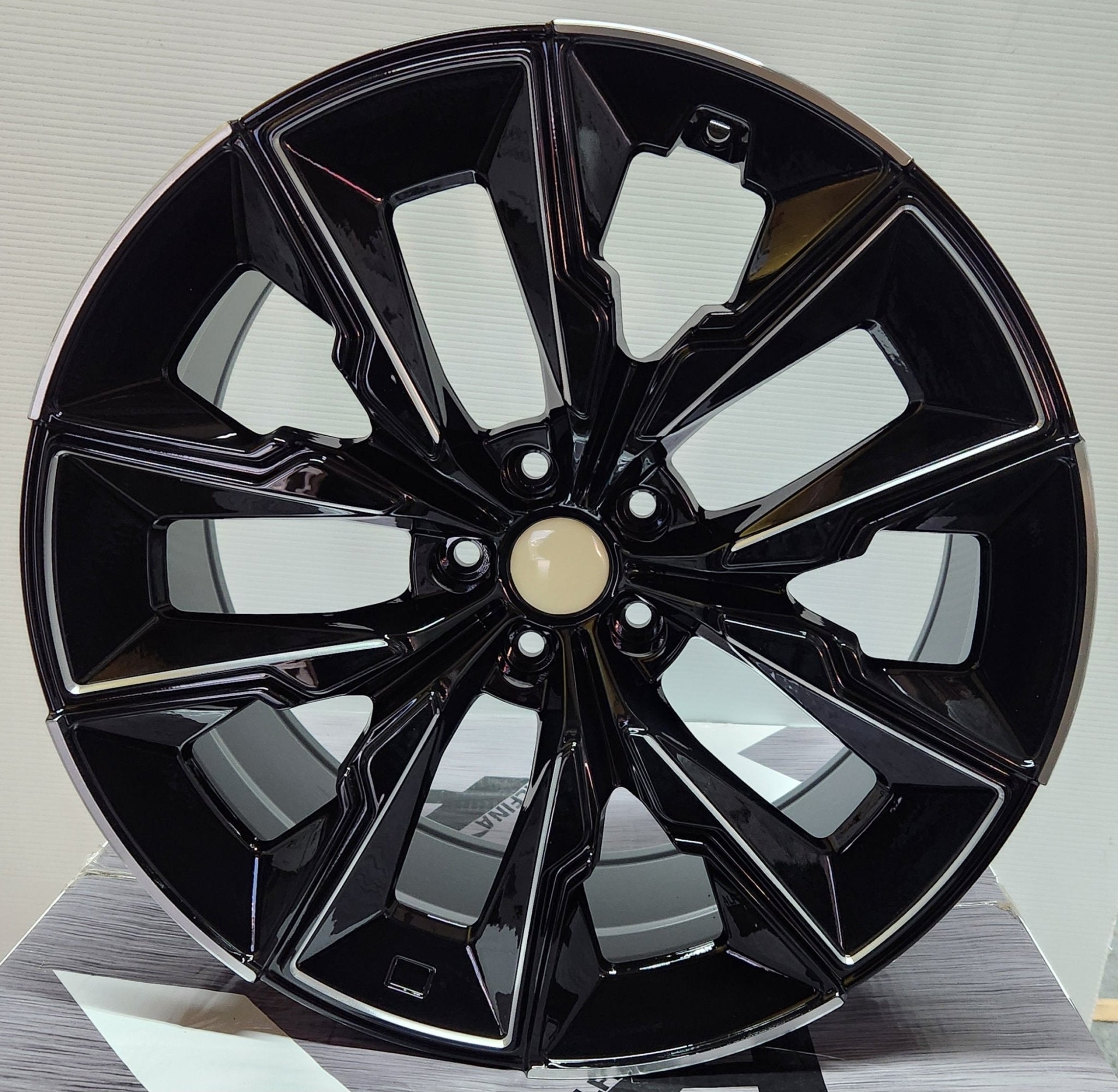 OE - 538 909M STYLE 20x10 5x112 GLOSS BLACK MILLED SPOKES - Gun Hill Tire House (WTW - WHOLESALE TIRES & WHEELS)