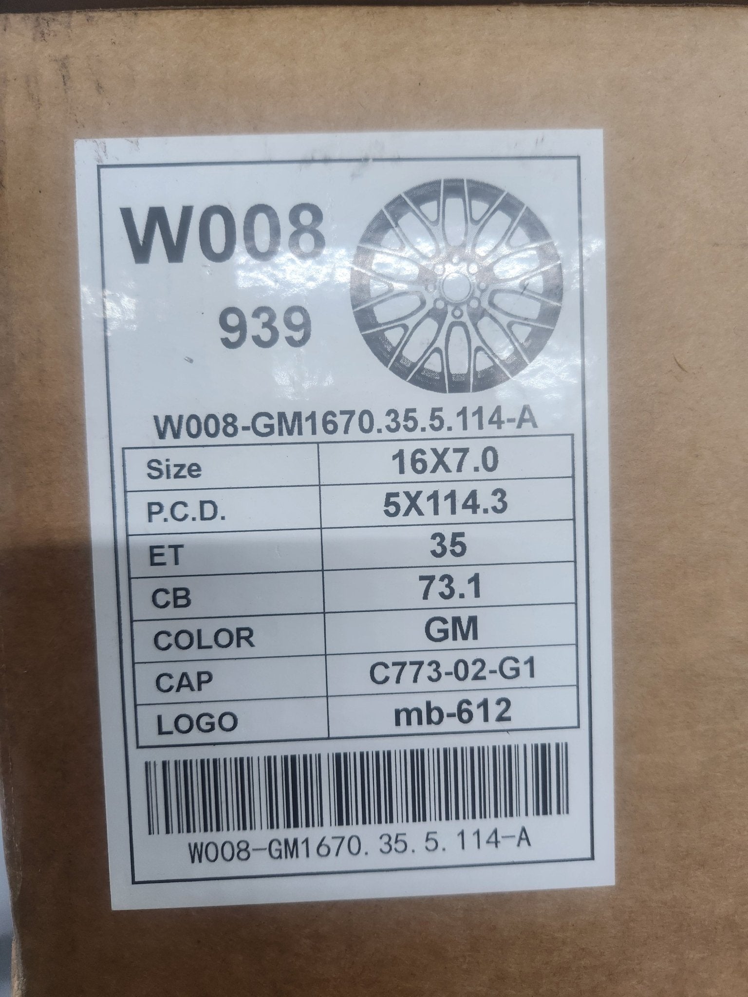 W008 16X7.0 5X4.5 GUNMETAL - Gun Hill Tire House (WTW - WHOLESALE TIRES & WHEELS)