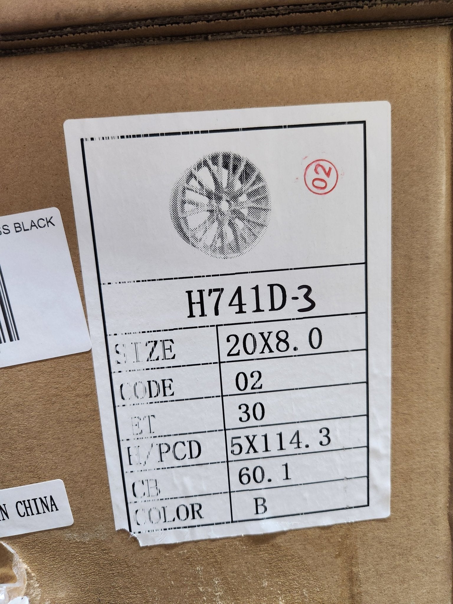 H741D3 20x8 5x114.3 GLOSS BLACK - Gun Hill Tire House (WTW - WHOLESALE TIRES & WHEELS)