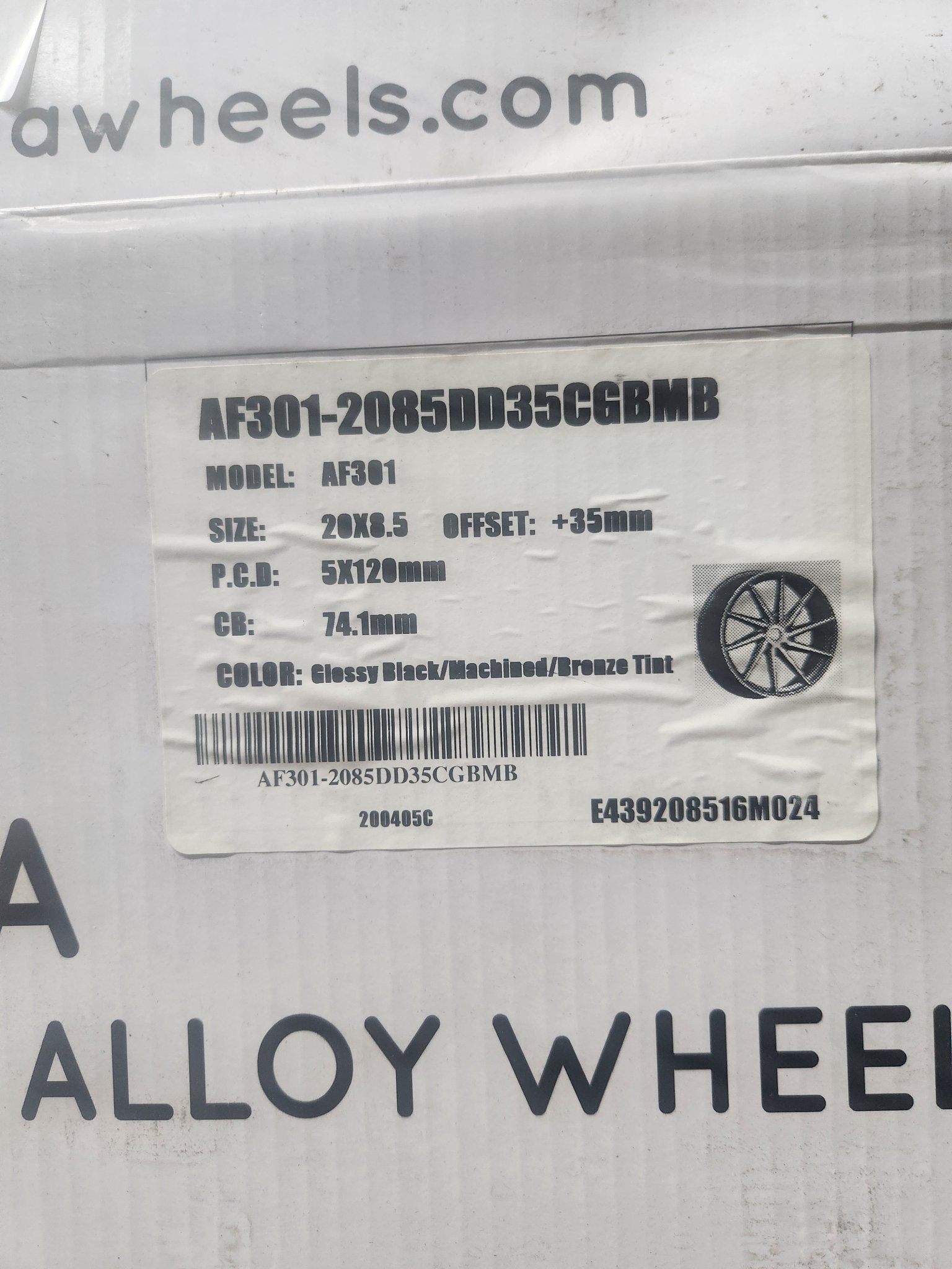 ALFINA AF301 20X8.5 5X120 GLOSSY BLACK MACHINED BRONZE TINT - Gun Hill Tire House (WTW - WHOLESALE TIRES & WHEELS)