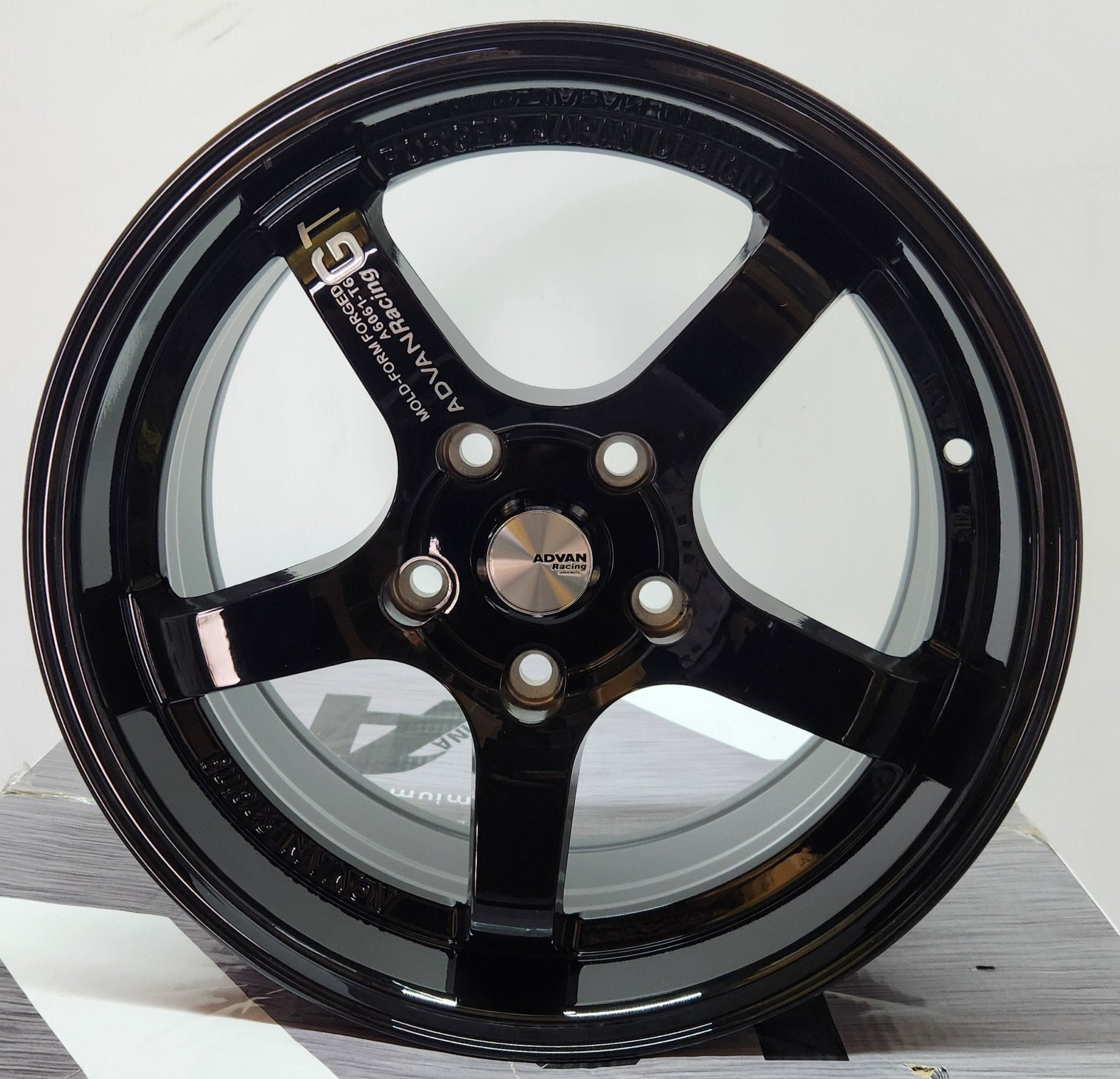 ZS19 ADVAN 16X7 5X114.3 5X112 PIANO BLACK MILLING LETTERS - Gun Hill Tire House (WTW - WHOLESALE TIRES & WHEELS)