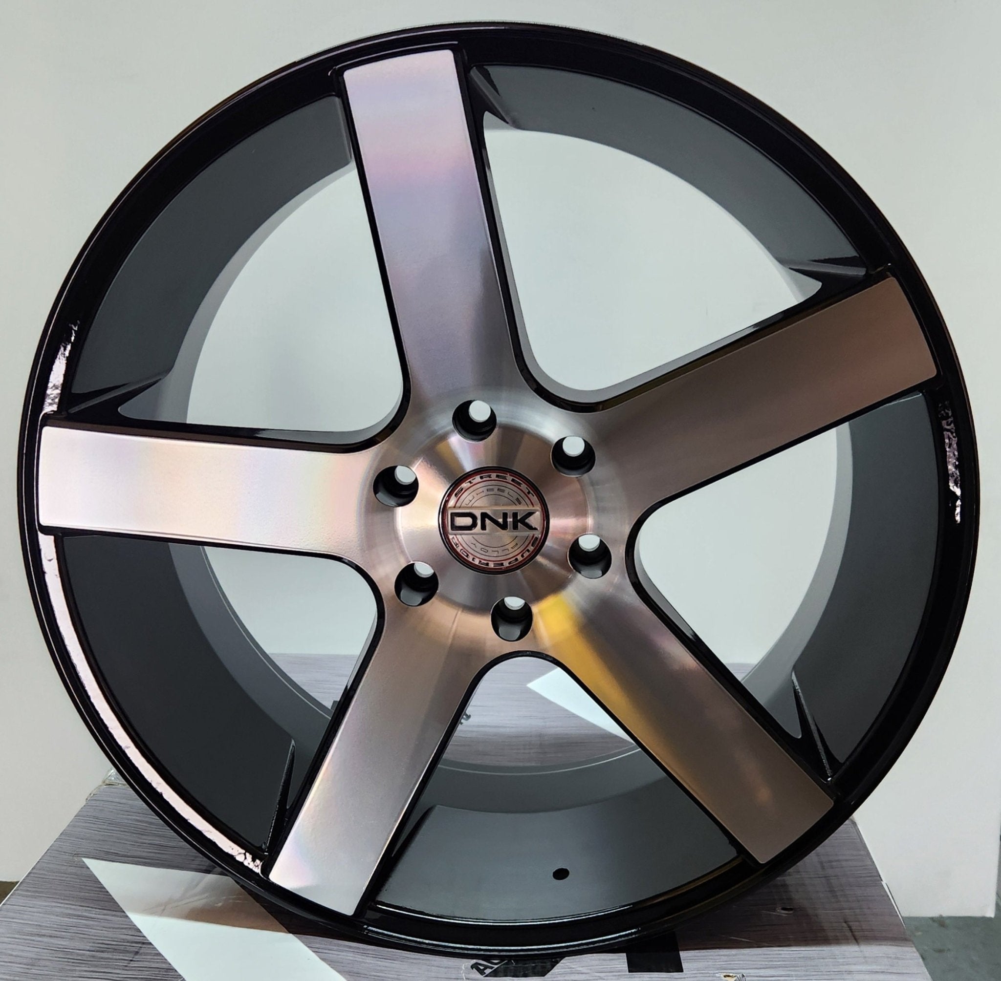 DNK - 708 22X9.5 6X139.7 PIANO BLACK MACHINED FACE - Gun Hill Tire House (WTW - WHOLESALE TIRES & WHEELS)