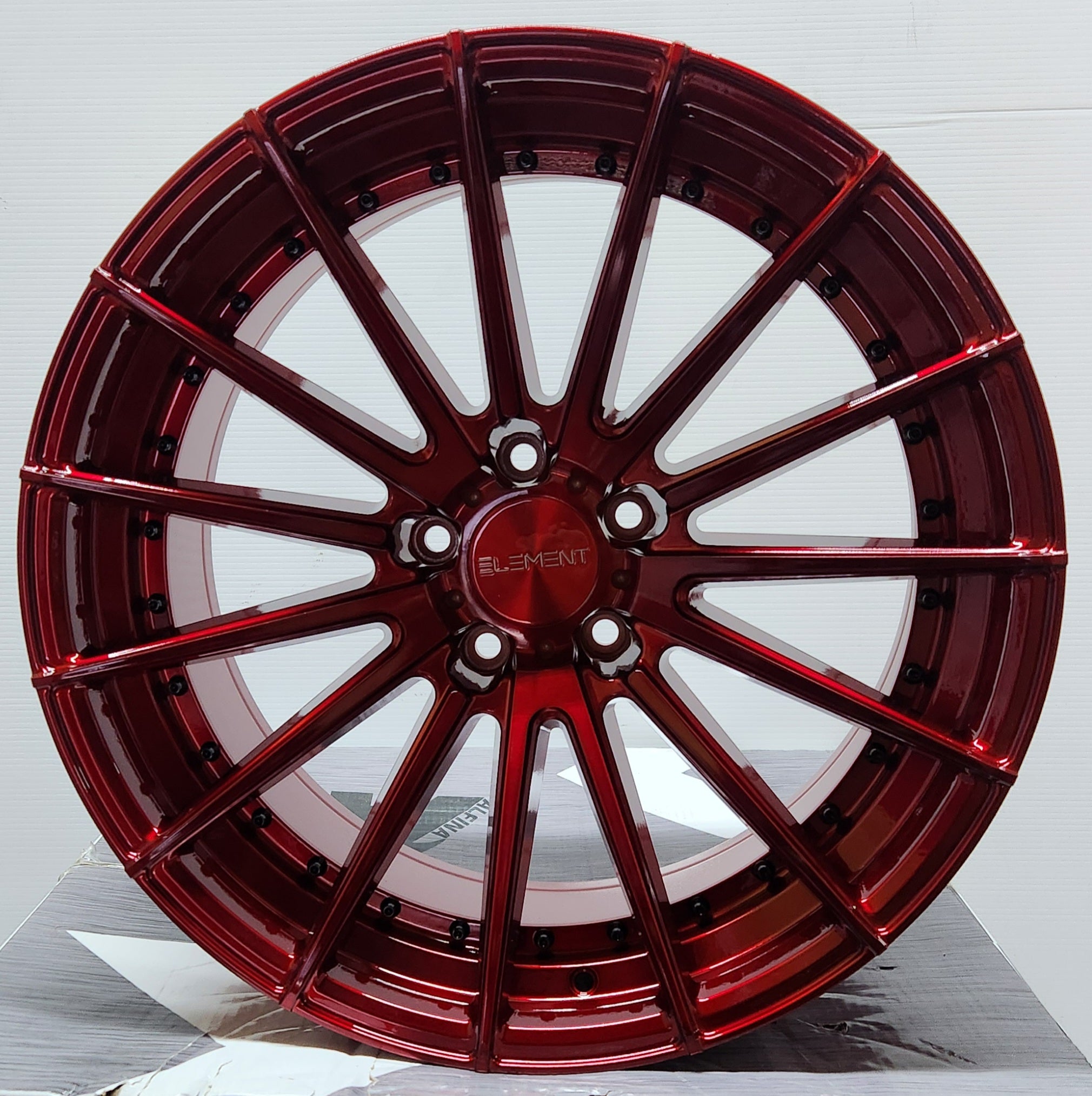 AZAD EL15 20X9 5X120 BRUSHED RED - Gun Hill Tire House (WTW - WHOLESALE TIRES & WHEELS)