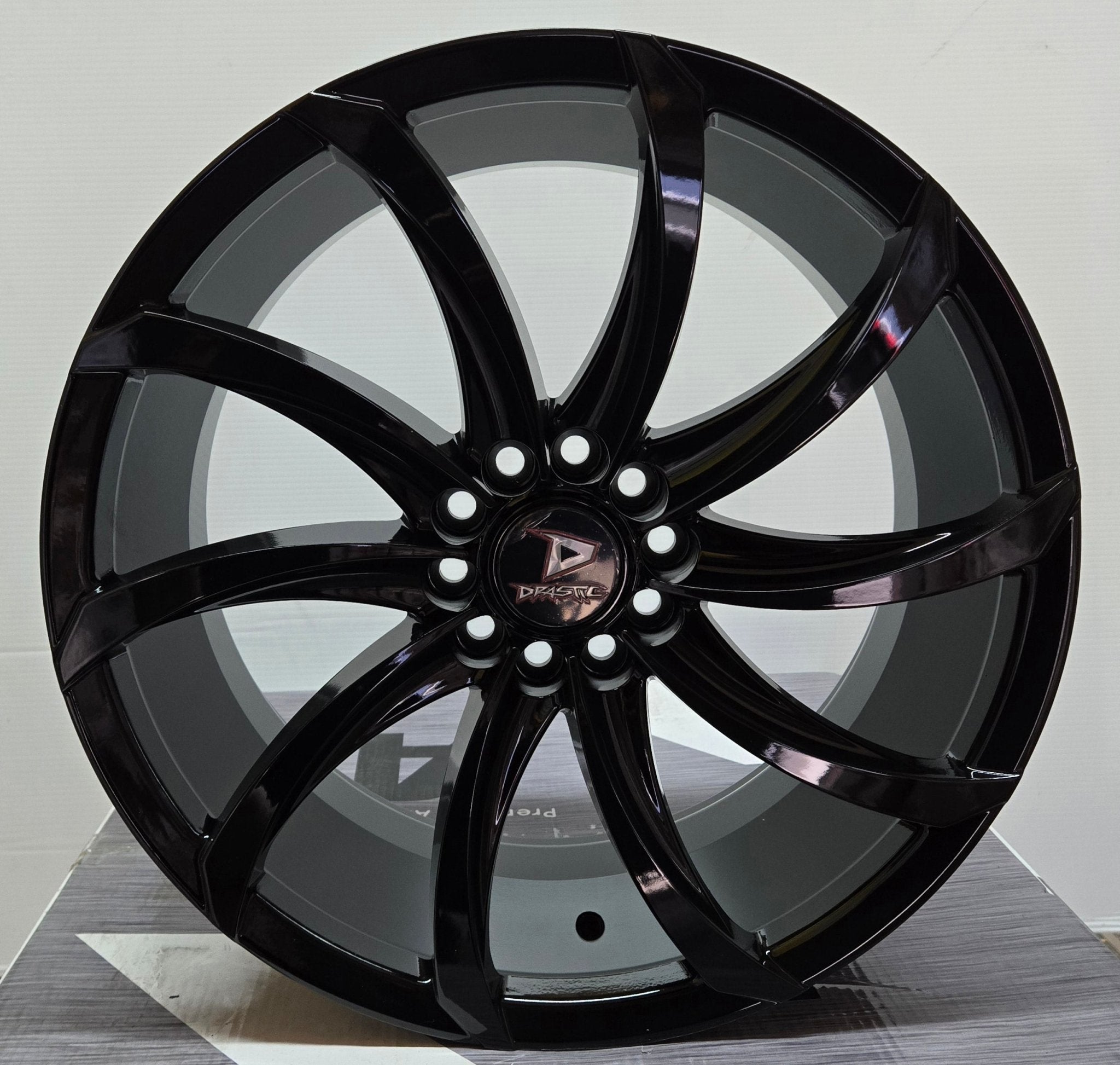 DRASTIC DS1 - M 18x8.0 5x112 / 5x114.3 GLOSS BLACK - Gun Hill Tire House (WTW - WHOLESALE TIRES & WHEELS)
