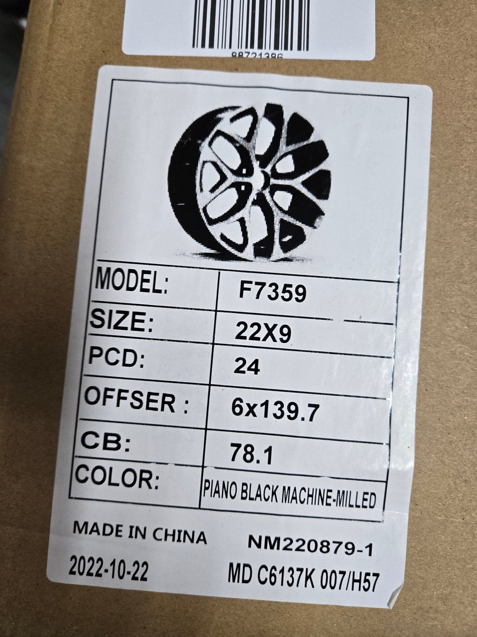 SNOWFLAKE 22x9 6x139.7 GLOSS BLACK BLACK MILLING SPOKES - Gun Hill Tire House (WTW - WHOLESALE TIRES & WHEELS)