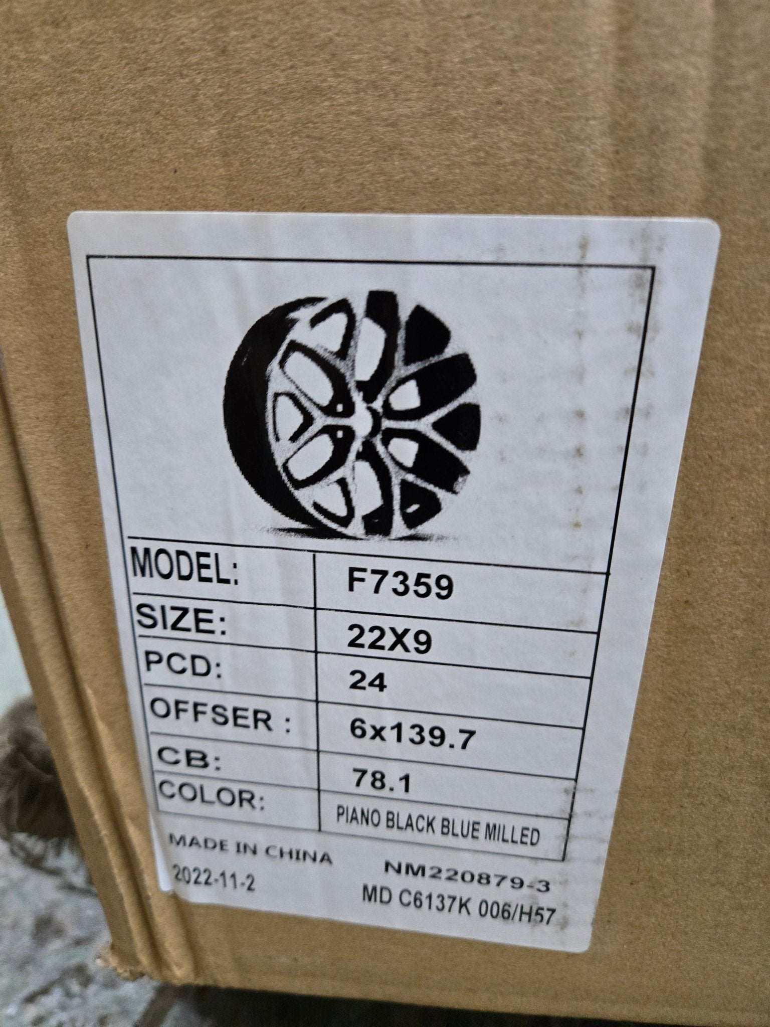 SNOWFLAKE 22x10 6x139.7 GLOSS BLACK BLUE MILLING SPOKES - Gun Hill Tire House (WTW - WHOLESALE TIRES & WHEELS)