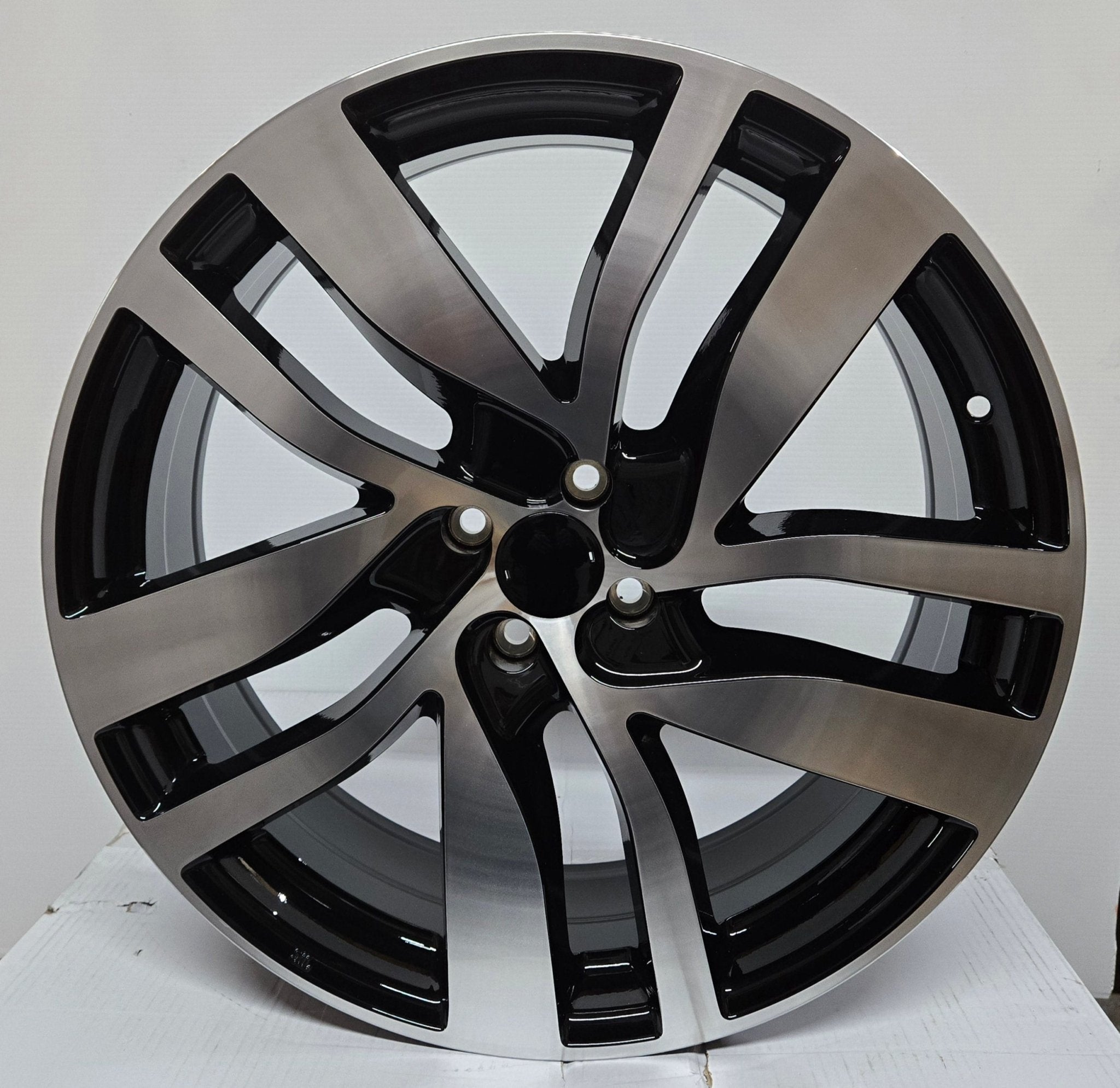 PW 20X7.5 4X100 GLOSS BLACK MACHINED - Gun Hill Tire House (WTW - WHOLESALE TIRES & WHEELS)