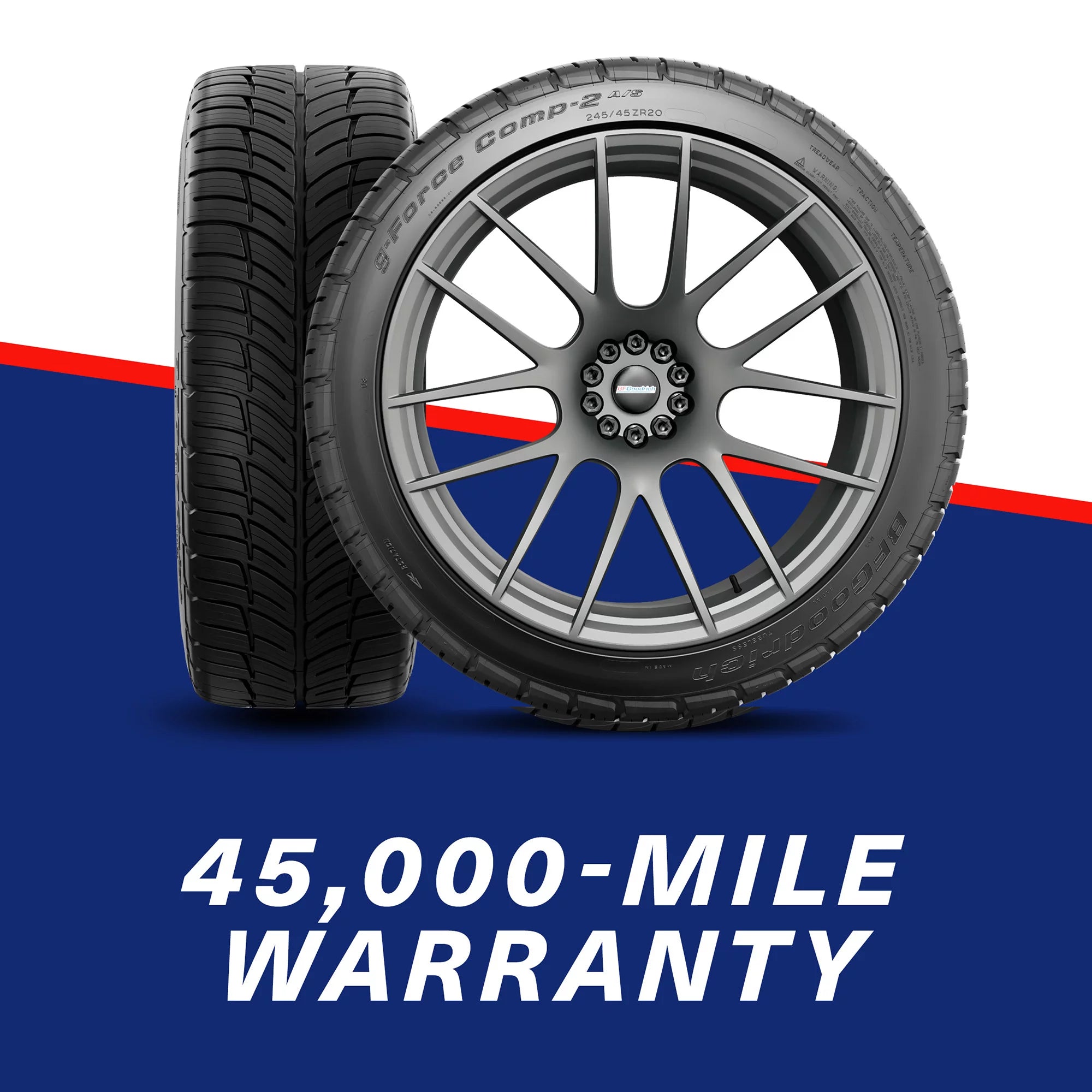 215/45ZR17 BFGoodrich G - Force COMP - 2 A/S+ All Season 91W XL Passenger Tire - Gun Hill Tire House (WTW - WHOLESALE TIRES & WHEELS)