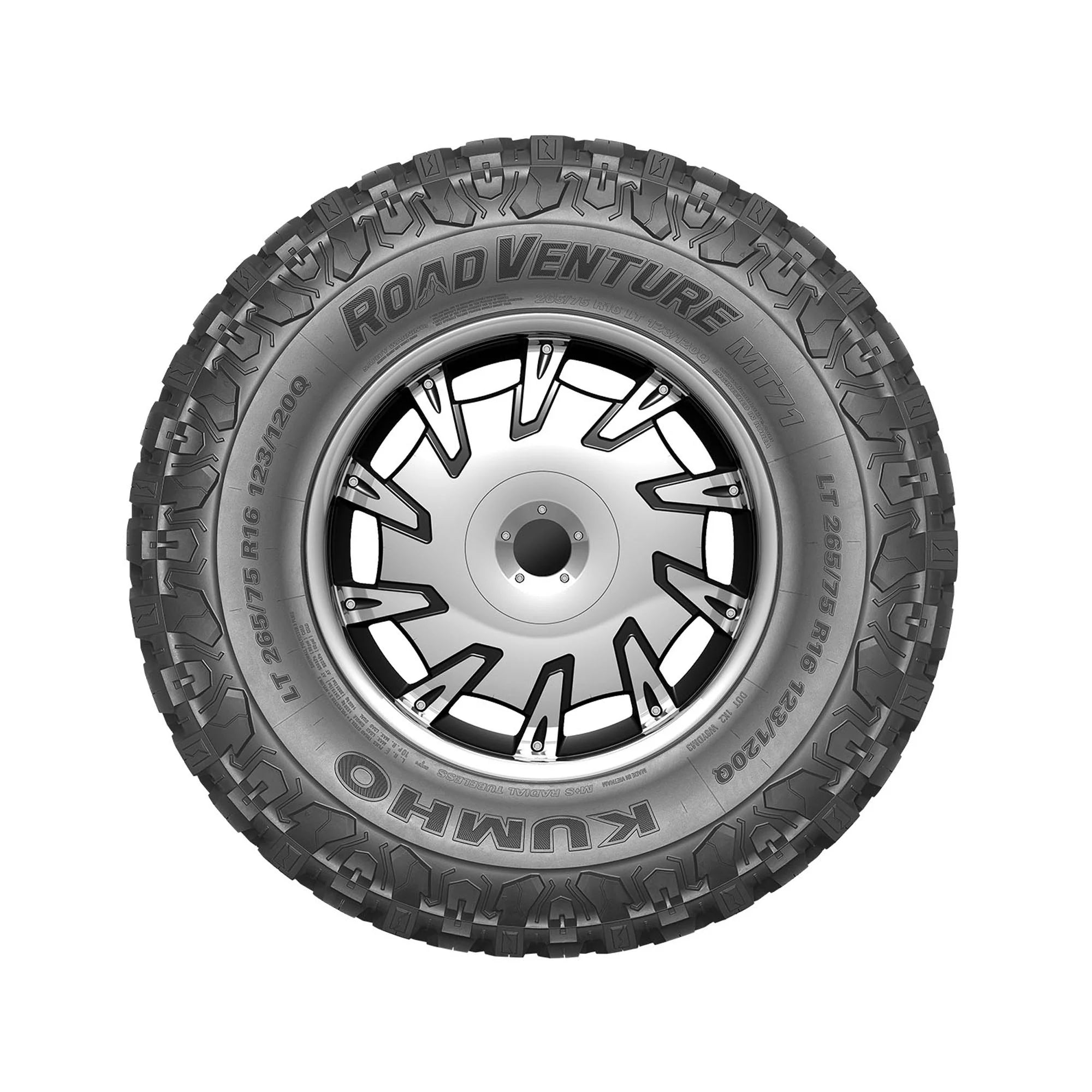 LT295/70R18 Kumho Road Venture MT71 Mud Terrain 129/126Q E Light Truck Tire - Gun Hill Tire House (WTW - WHOLESALE TIRES & WHEELS)