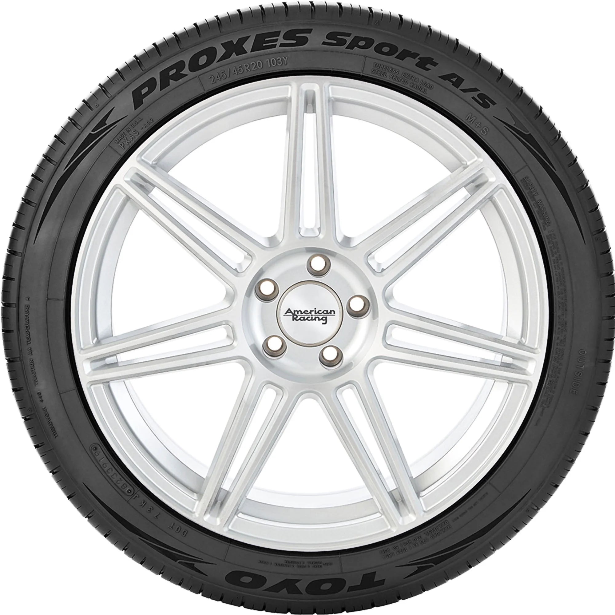 245/45R18 Toyo Proxes Sport A/S UHP All Season 100Y XL Passenger Tire - Gun Hill Tire House (WTW - WHOLESALE TIRES & WHEELS)