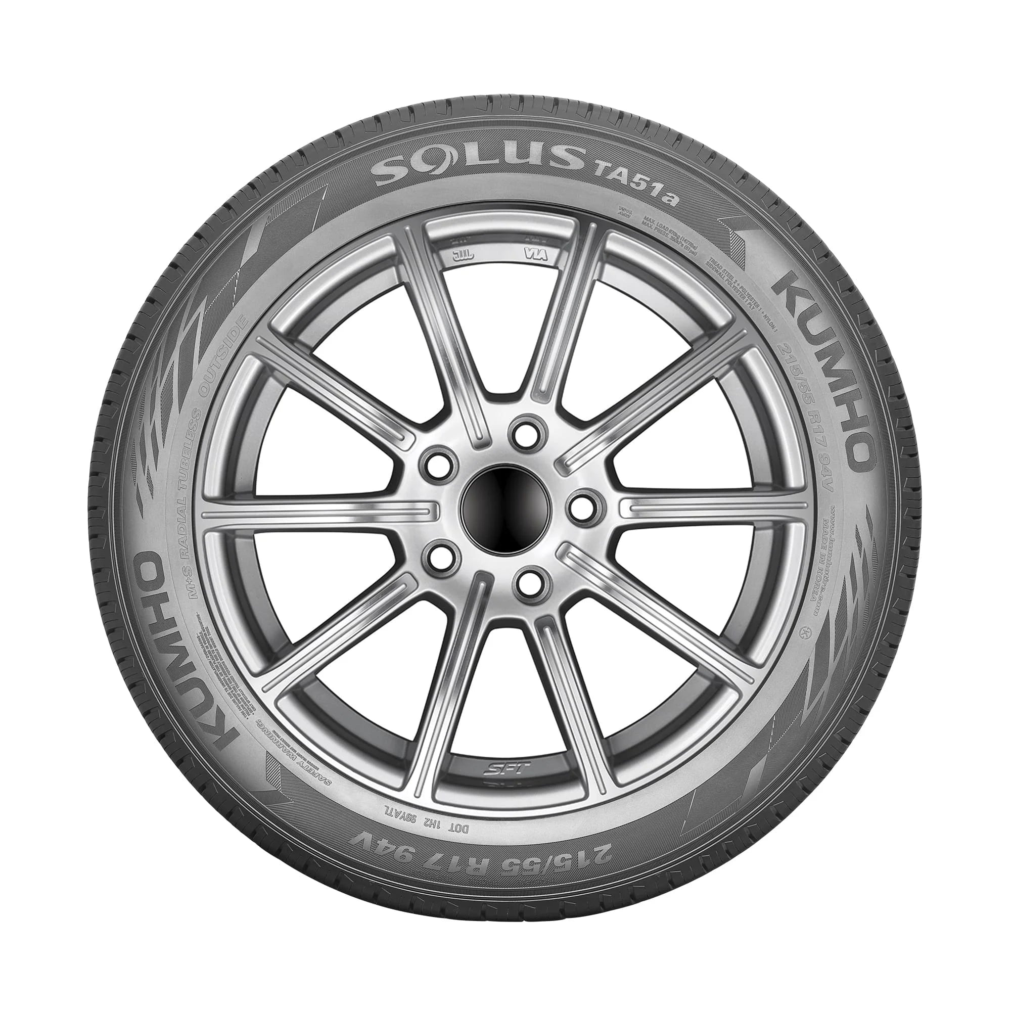245/40R18 Kumho Solus Ta51A All Season 97V XL Passenger Tire - Gun Hill Tire House (WTW - WHOLESALE TIRES & WHEELS)