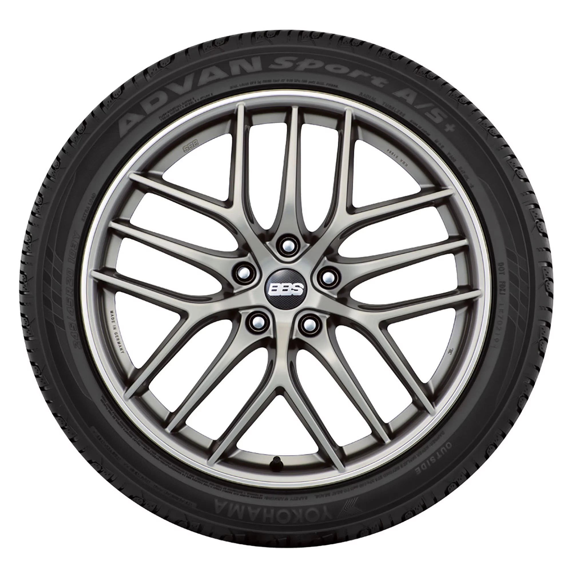 225/55R16 Yokohama Advan Sport A/S plus All Season 95W Passenger Tire - Gun Hill Tire House (WTW - WHOLESALE TIRES & WHEELS)
