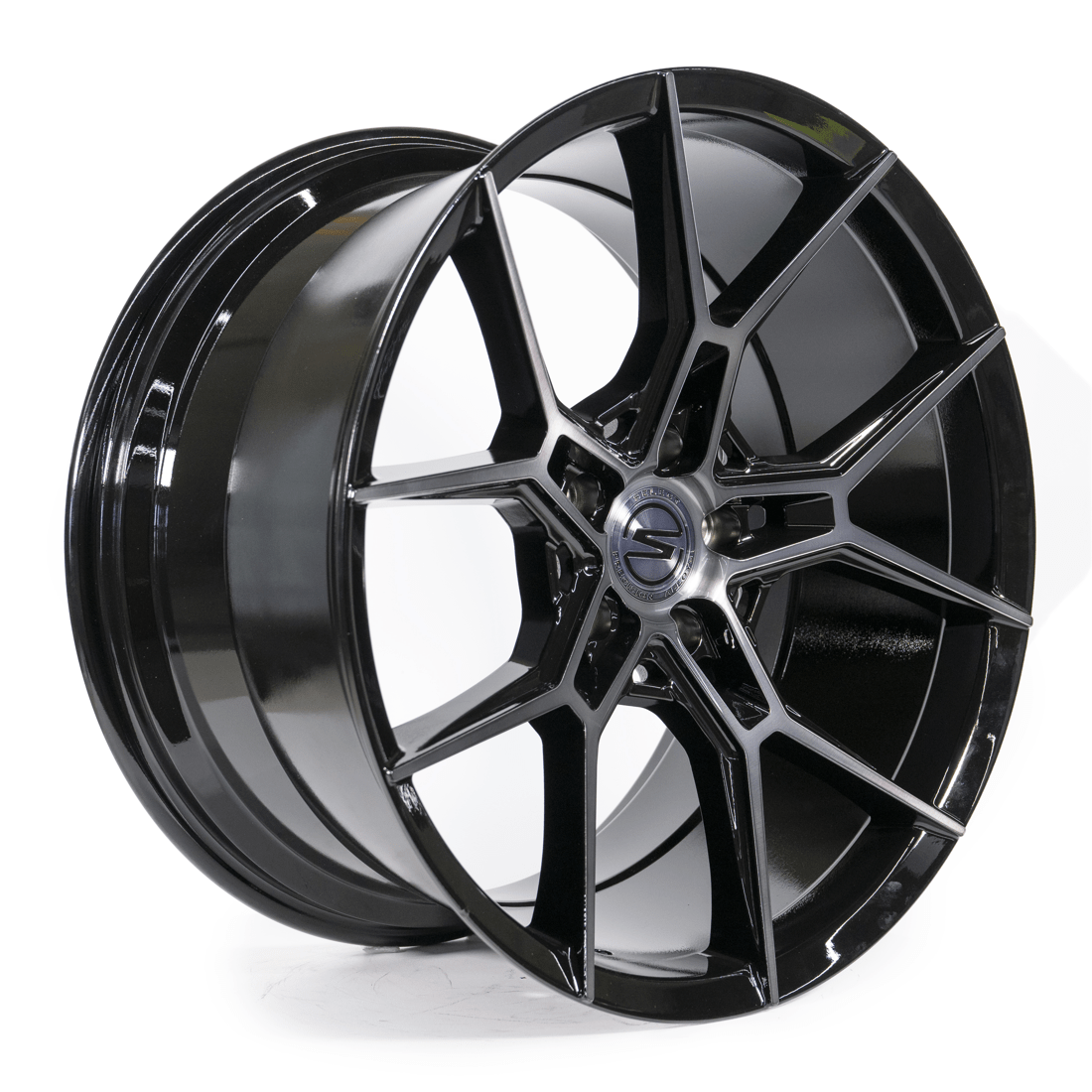 ARENA S102 ALPHINE 20X9.0 5X114.3 GLOSS BLACK BRUSHED DDT FACE CLEAR - Gun Hill Tire House (WTW - WHOLESALE TIRES & WHEELS)