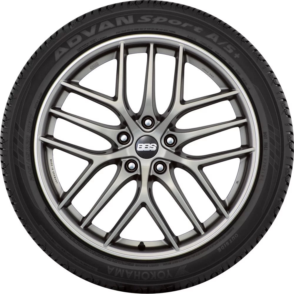 225/50R16 Yokohama Advan Sport A/S+ 92W BW All Season Tire - Gun Hill Tire House (WTW - WHOLESALE TIRES & WHEELS)