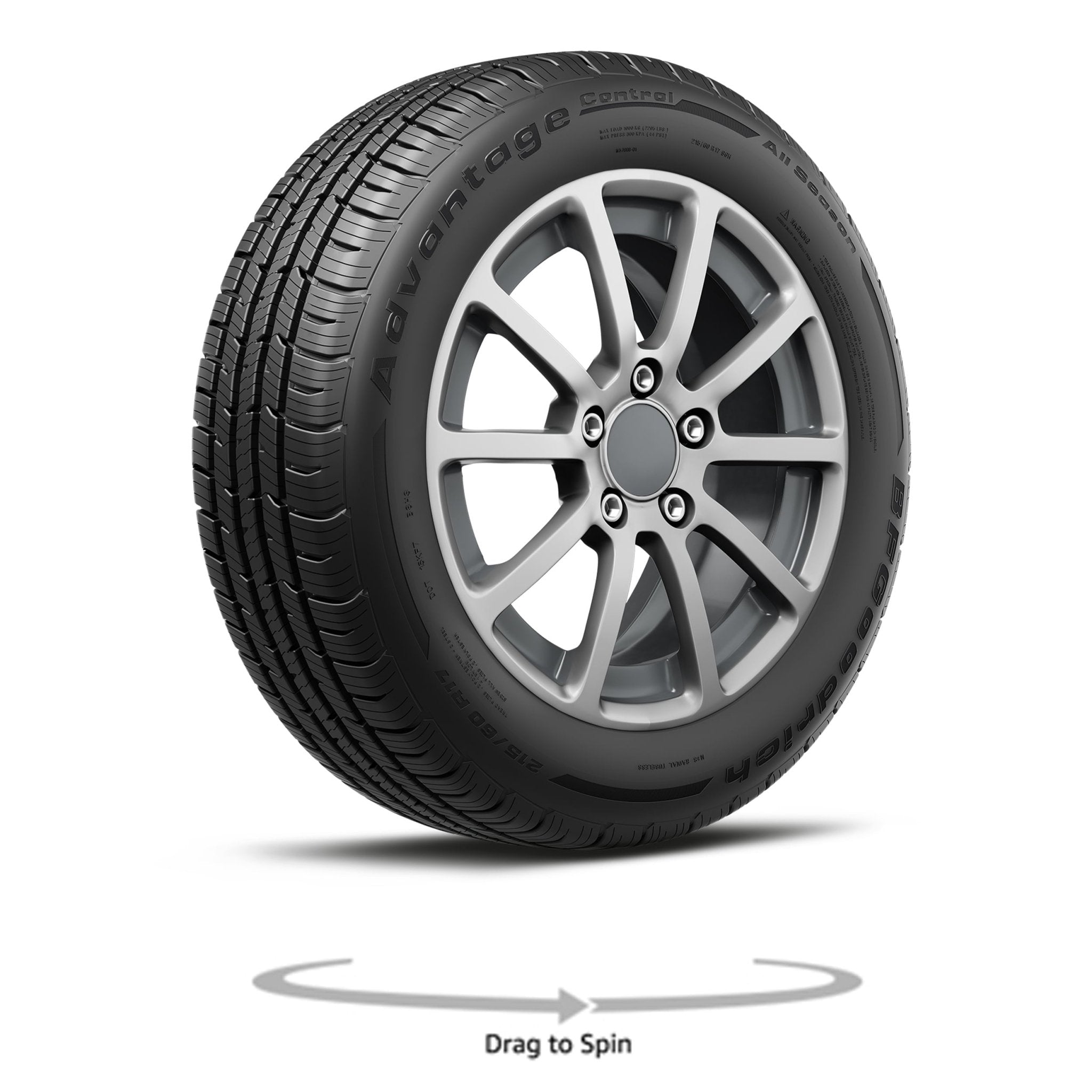 215/45R17 Bfgoodrich Advantage Control All - Season 87V Tire - Gun Hill Tire House (WTW - WHOLESALE TIRES & WHEELS)