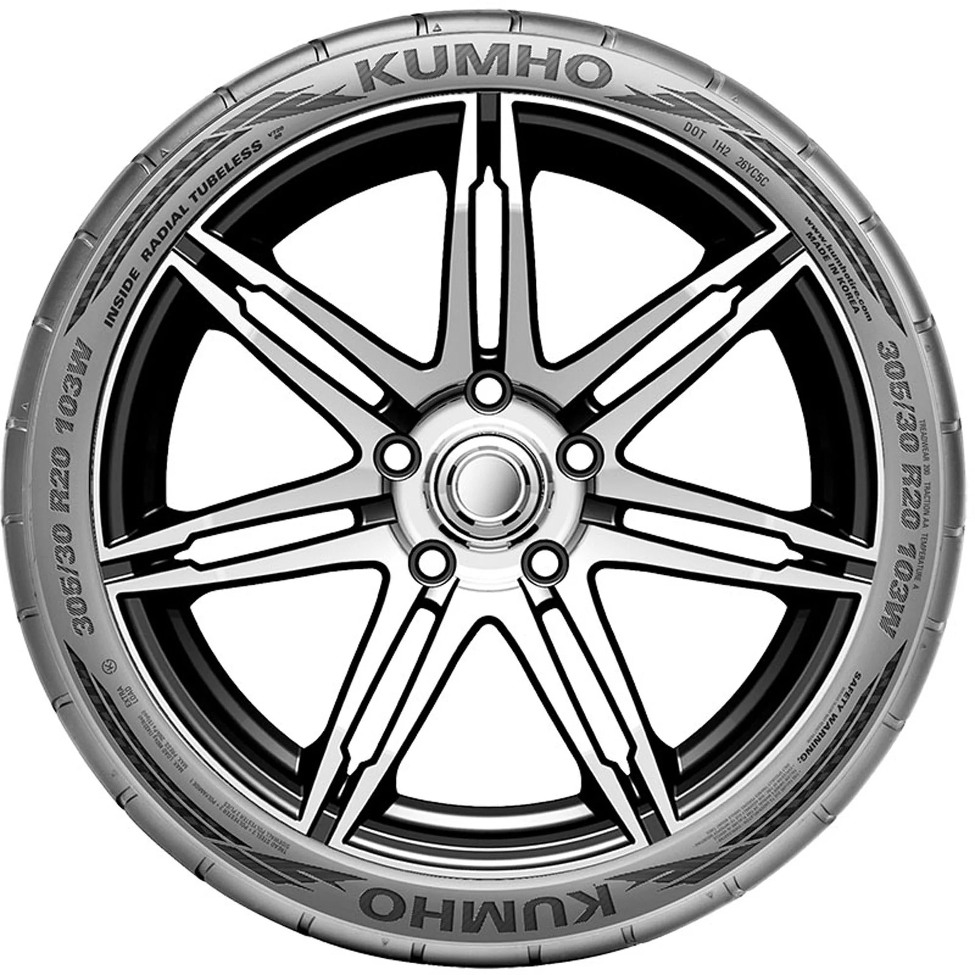 225/50R16 Kumho Ecsta V730 92W BW Summer Tire - Gun Hill Tire House (WTW - WHOLESALE TIRES & WHEELS)