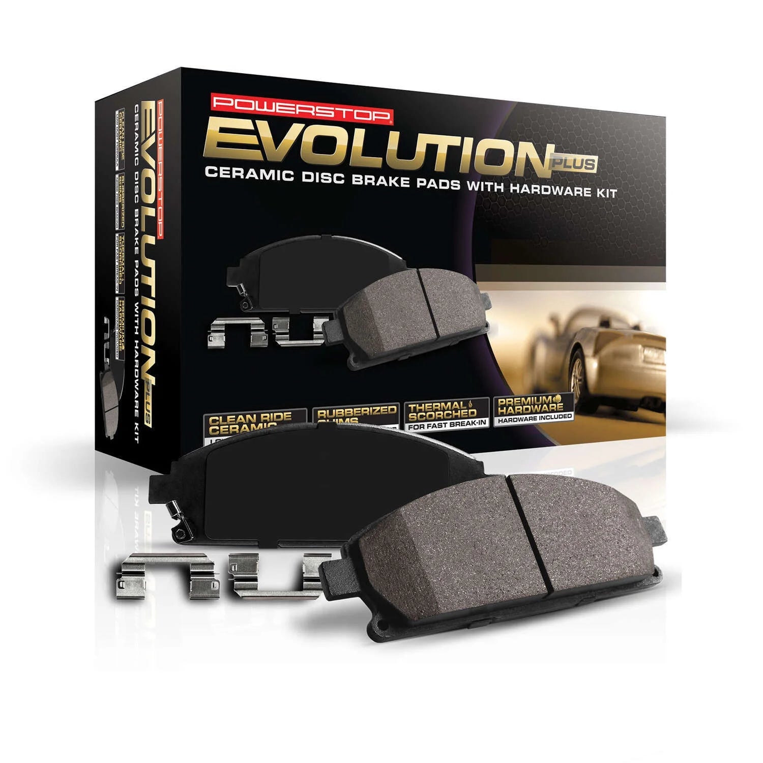 Front Z17 Evolution Ceramic Brake Pads with Hardware 17 - 1826 - Gun Hill Tire House (WTW - WHOLESALE TIRES & WHEELS)