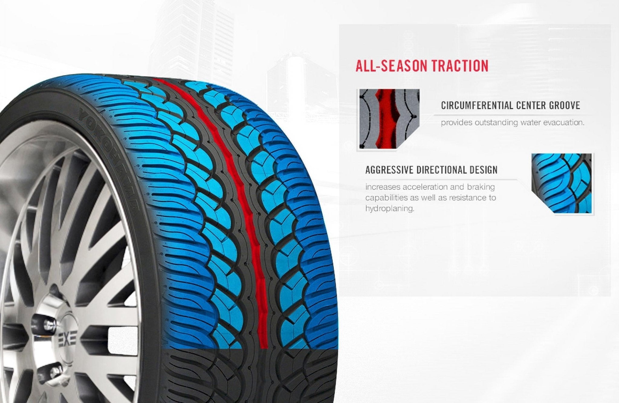 295/45R20XL Yokohama Parada Spec - X 114V BW All Season Tire - Gun Hill Tire House (WTW - WHOLESALE TIRES & WHEELS)