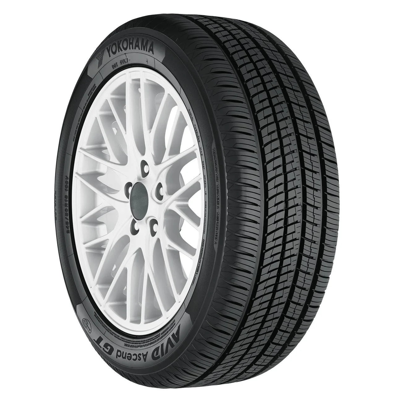 245/50R17 Yokohama Avid Ascend GT 99V BW All Season Tire - Gun Hill Tire House (WTW - WHOLESALE TIRES & WHEELS)