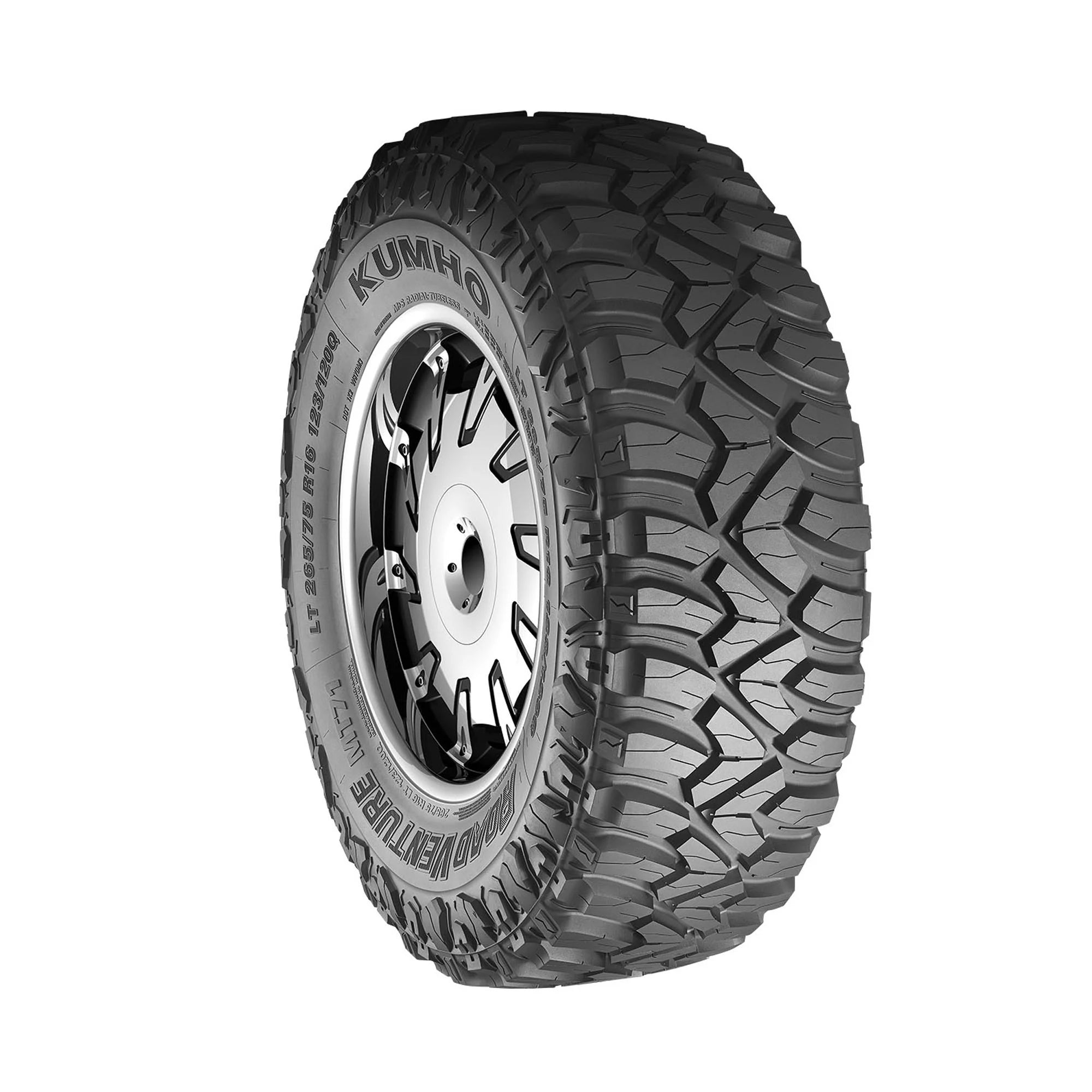 LT275/65R20 Kumho Road Venture MT71 Mud Terrain 126/123Q E Light Truck Tire - Gun Hill Tire House (WTW - WHOLESALE TIRES & WHEELS)