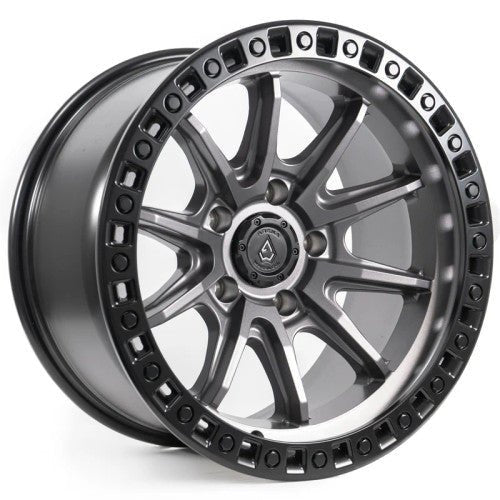 ARENA A103 MISSION 20X9.0 8X180 SATIN GUN METAL CENTER SANTIN BLACK LIP - Gun Hill Tire House (WTW - WHOLESALE TIRES & WHEELS)