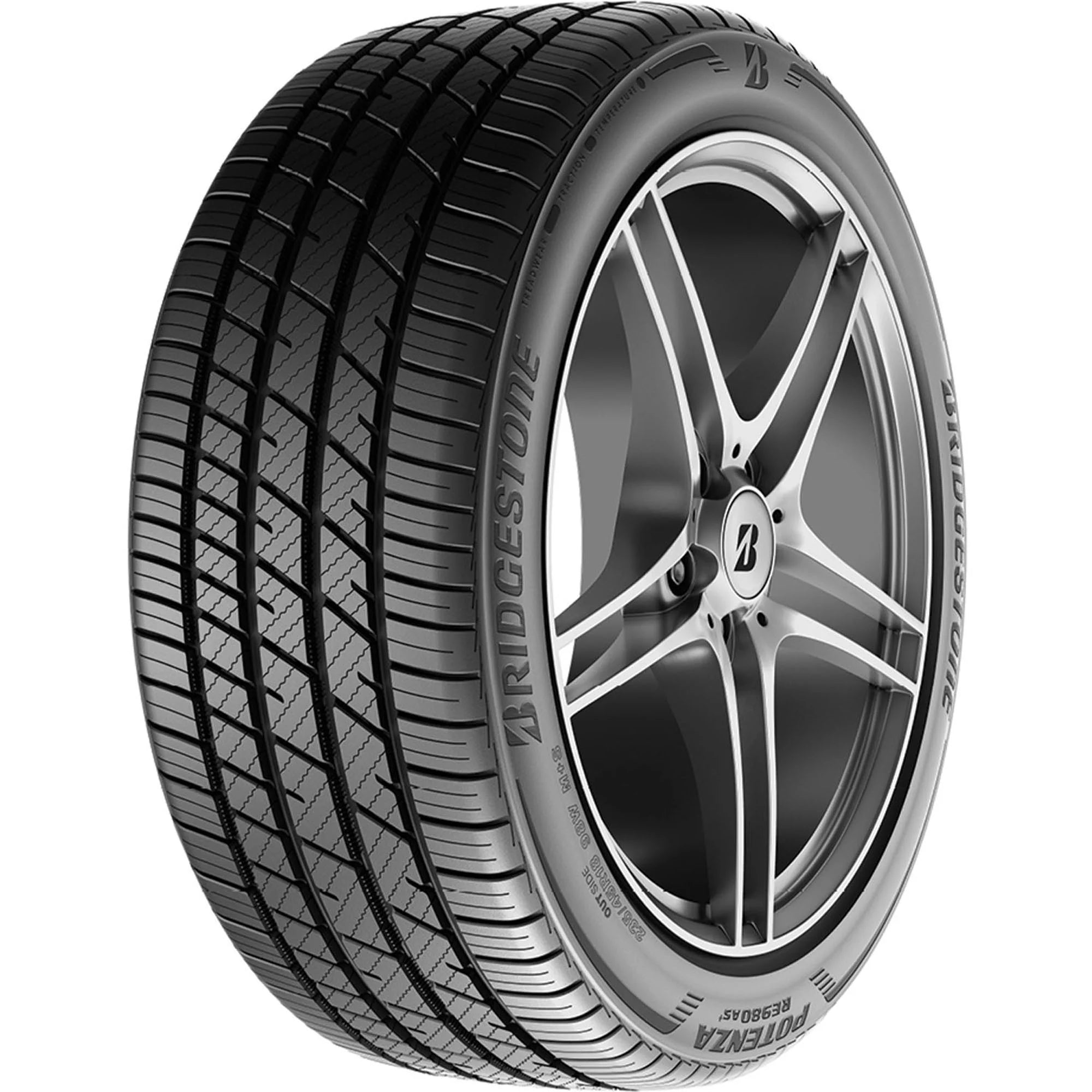 265/35R20 Bridgestone Potenza RE980AS+ Performance 99W XL Passenger Tire - Gun Hill Tire House (WTW - WHOLESALE TIRES & WHEELS)