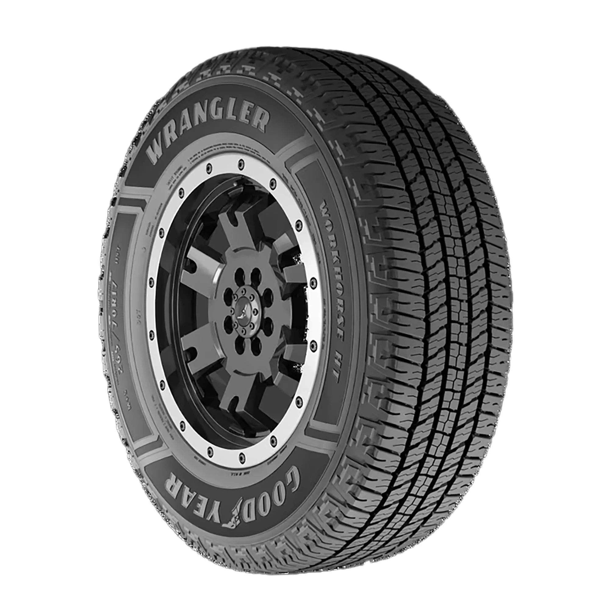 195/75R16C Goodyear Wrangler Workhorse HT All Season 107/105R D Light Truck Tire - Gun Hill Tire House (WTW - WHOLESALE TIRES & WHEELS)
