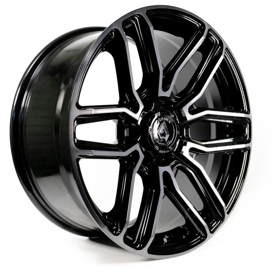 A111 ARENA SUPREME 22x10 6x139.7 GLOSS BLACK BRUSHED DDT FACE CLEAR - Gun Hill Tire House (WTW - WHOLESALE TIRES & WHEELS)