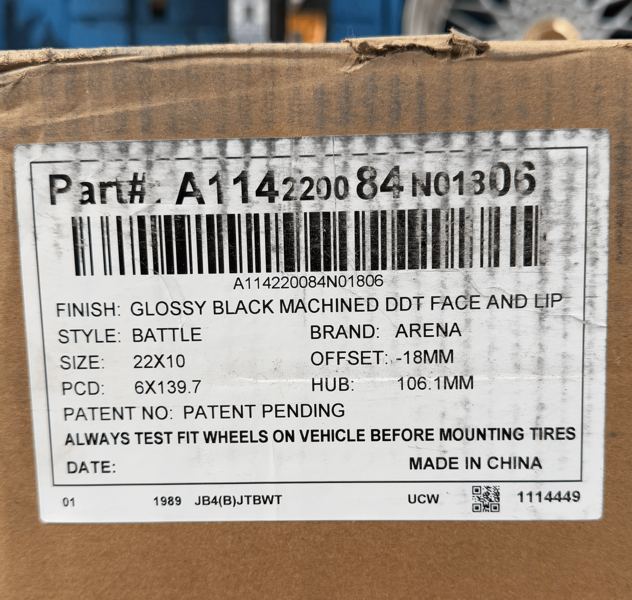 A114 ARENA BATTLE 22x10 6x139.7 GLOSSY MACHINED DDT FACE AND LIP - Gun Hill Tire House (WTW - WHOLESALE TIRES & WHEELS)