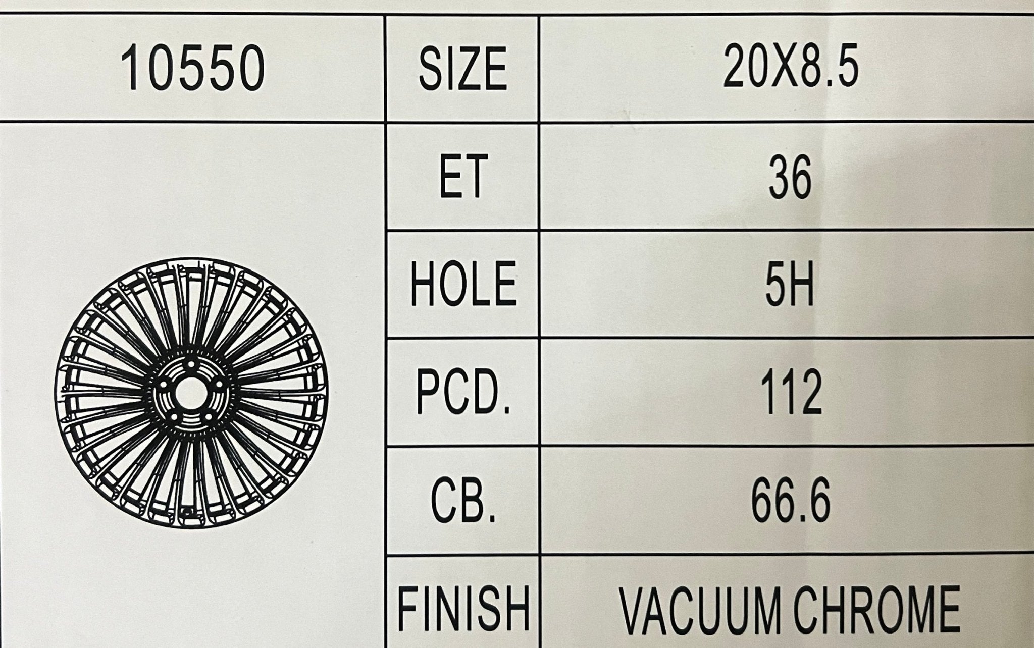 MB 10550 20x8.5 5x112 CHROME - Gun Hill Tire House (WTW - WHOLESALE TIRES & WHEELS)