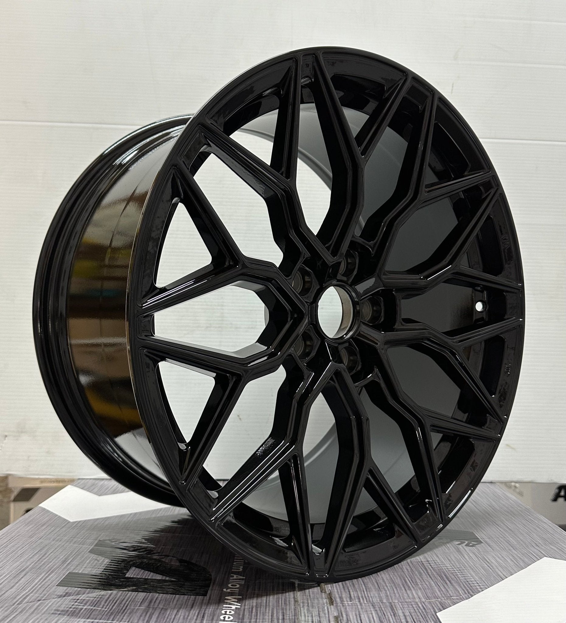 OE 0319 HF - 2 REP 19x9.5 5X112 5x114.3 GLOSS BLACK - Gun Hill Tire House (WTW - WHOLESALE TIRES & WHEELS)