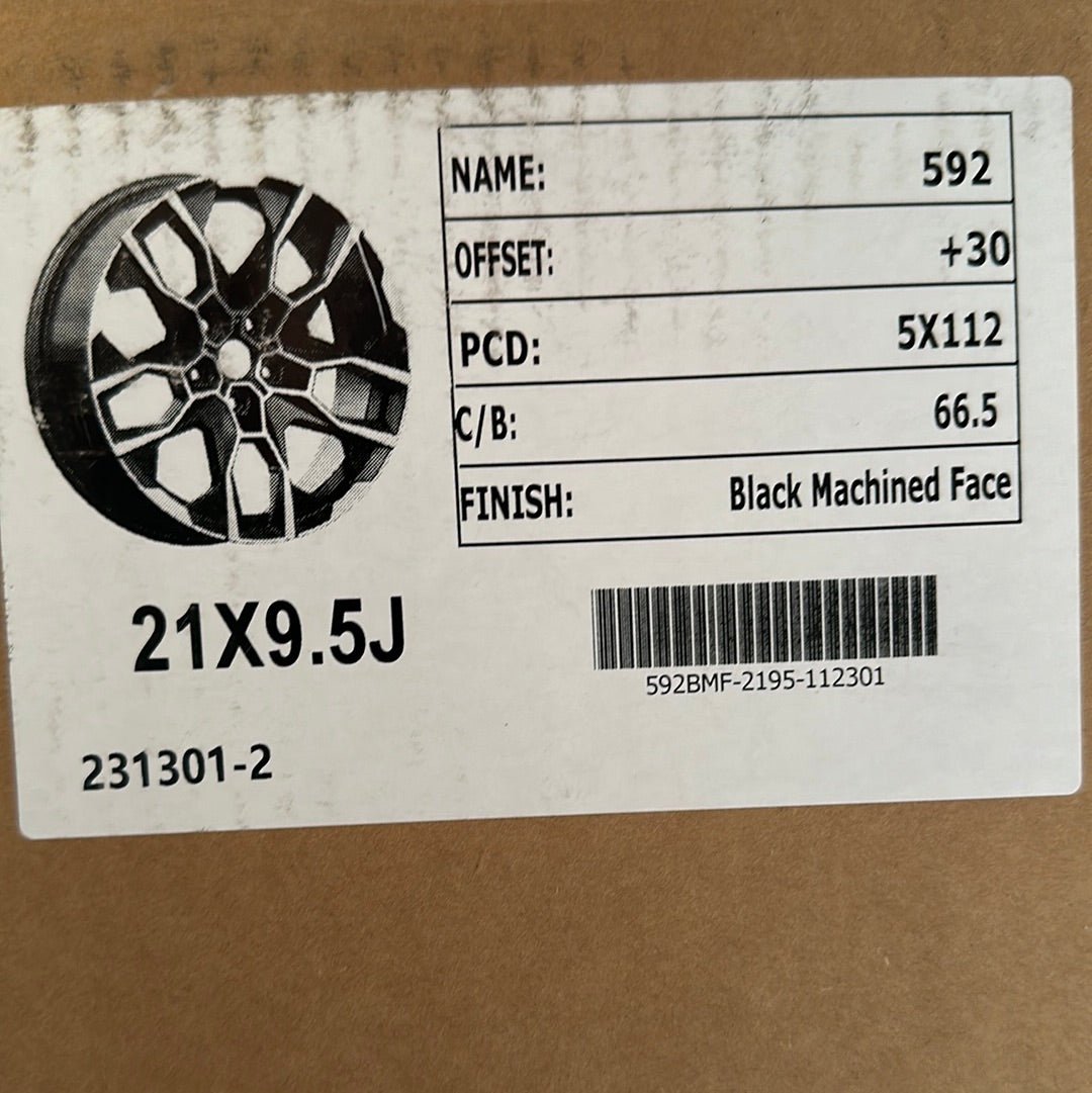 OE - 5592 XM 21x9.5 5x112 GLOSS BLACK MACHINED FACE - Gun Hill Tire House (WTW - WHOLESALE TIRES & WHEELS)