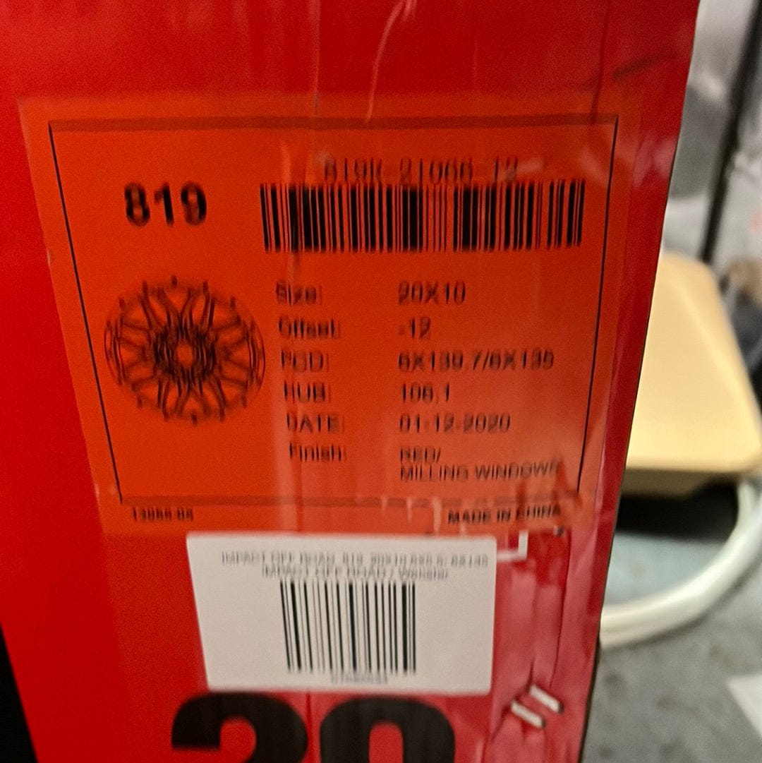 IMPACT OFF ROAD 819 20X10 6X5.5 - 6X135 - Gun Hill Tire House (WTW - WHOLESALE TIRES & WHEELS)