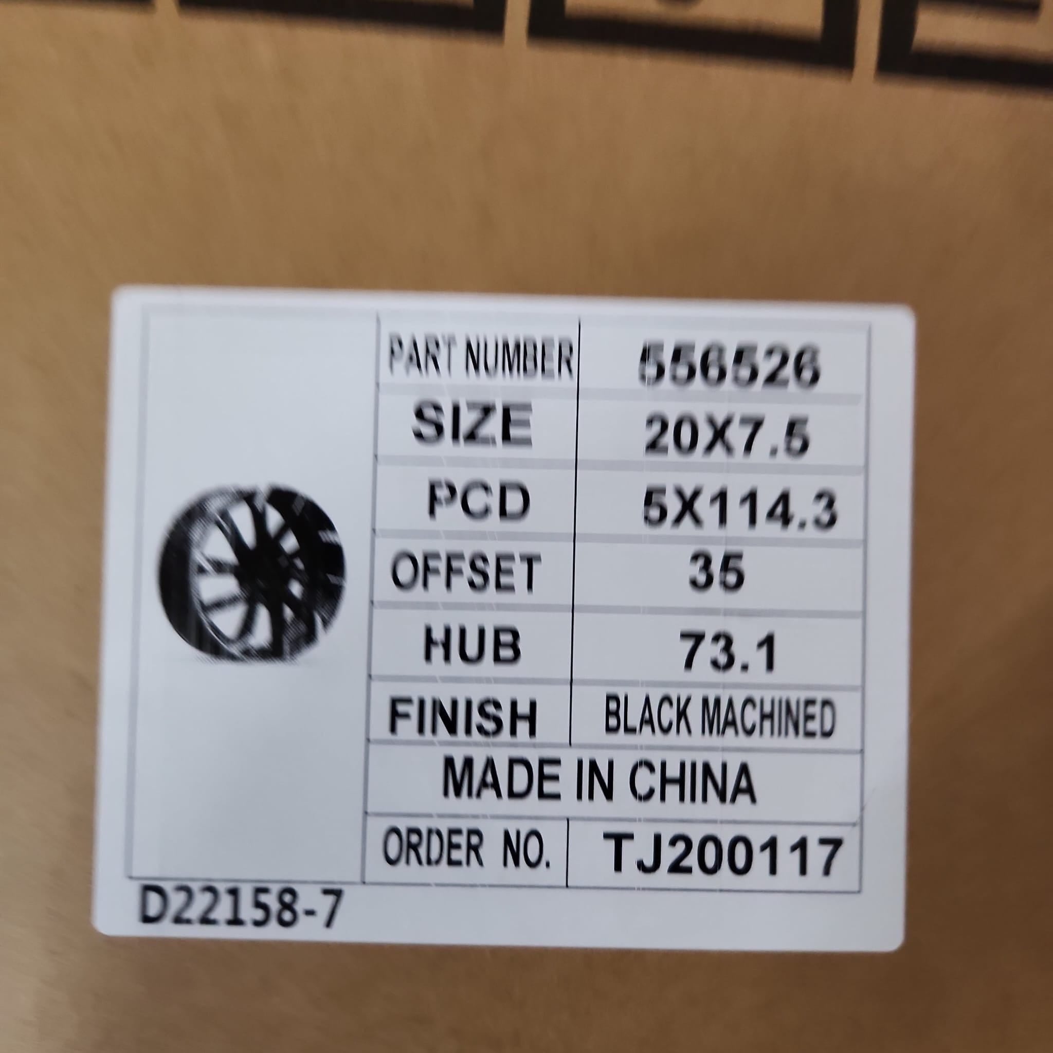 NEW CRL WHEELS 20X7.5 5X114.3 GLOSS BLACK MACHINED TIPS 556526 - Gun Hill Tire House (WTW - WHOLESALE TIRES & WHEELS)