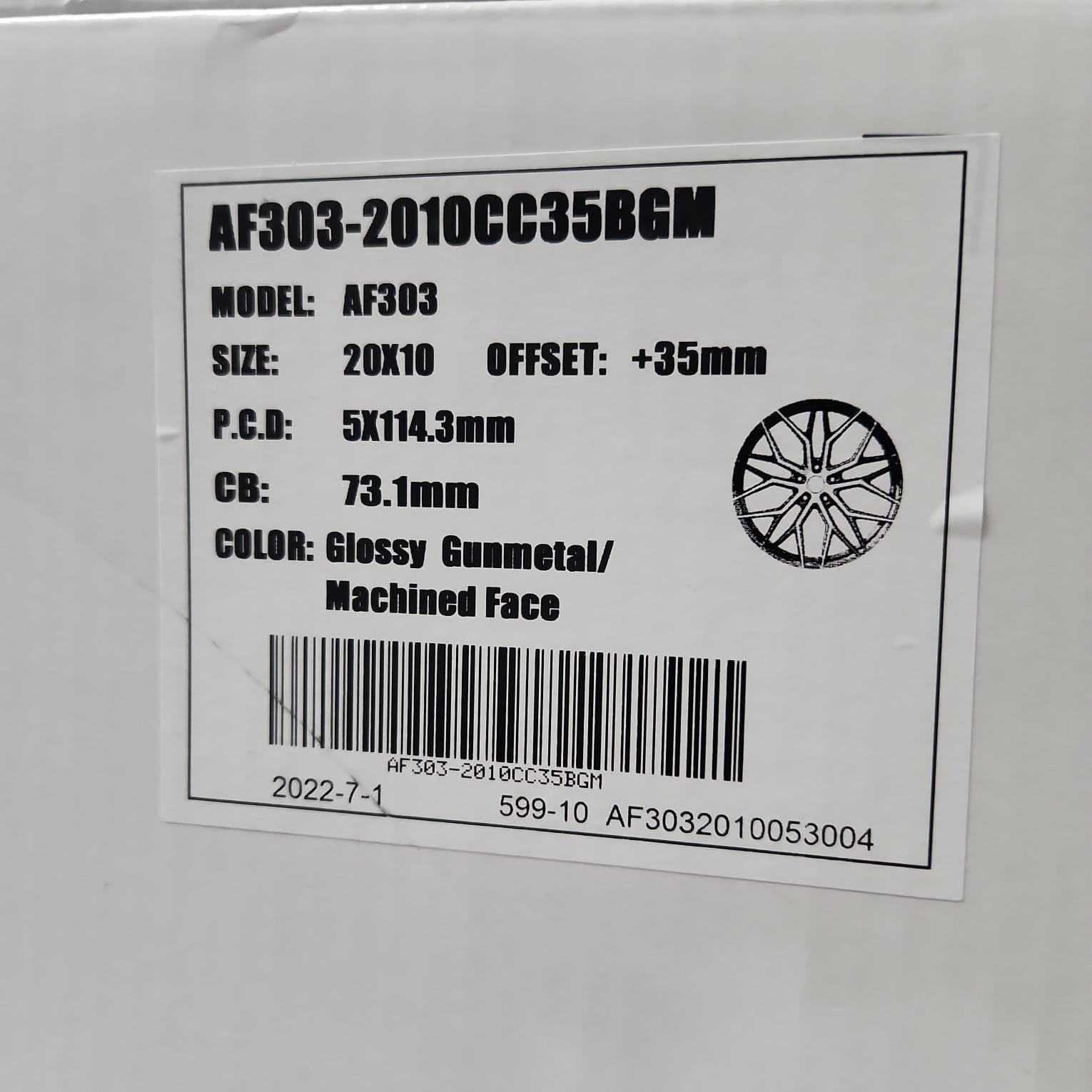 ALFINA AF303 20X10 5X4.5 GLOSS GUN METAL MACHINED FACE - Gun Hill Tire House (WTW - WHOLESALE TIRES & WHEELS)