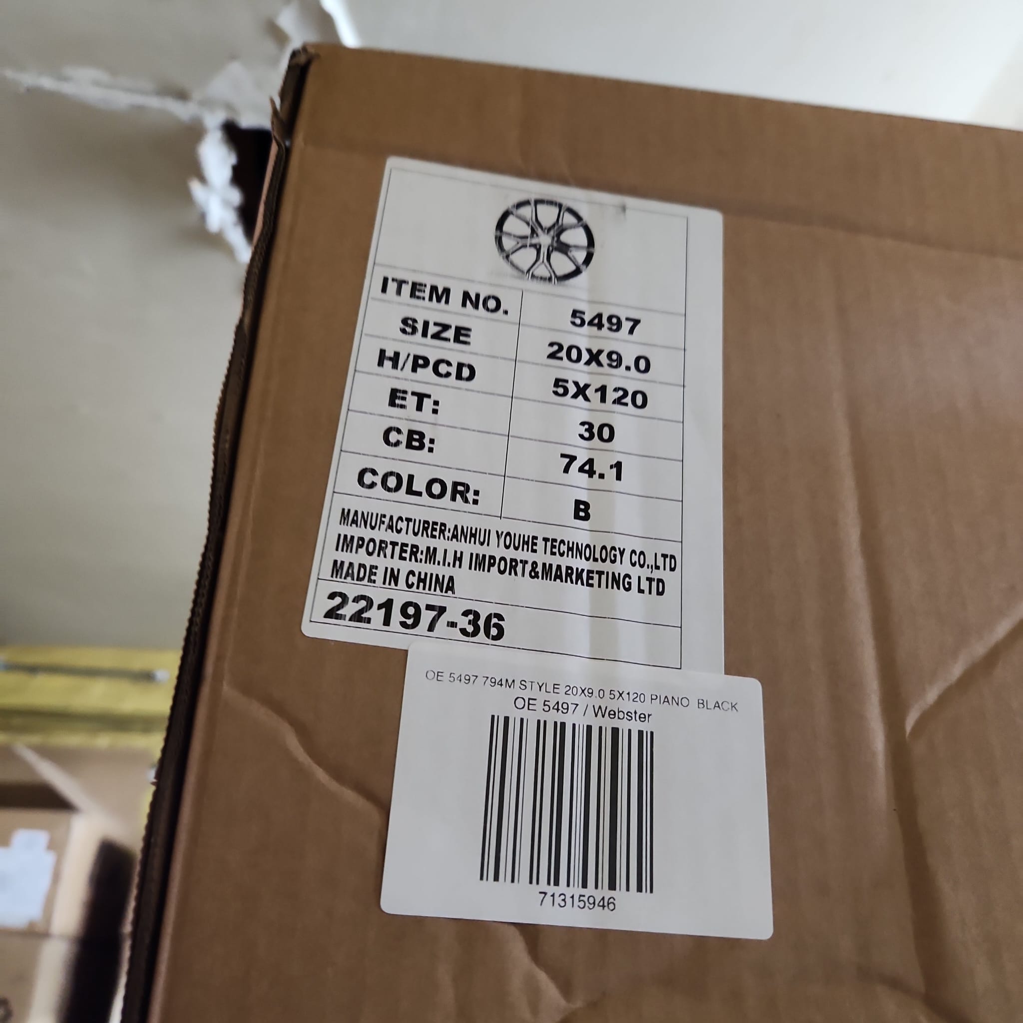 OE 5497 794M STYLE 20X9.0 5X120 PIANO BLACK - Gun Hill Tire House (WTW - WHOLESALE TIRES & WHEELS)