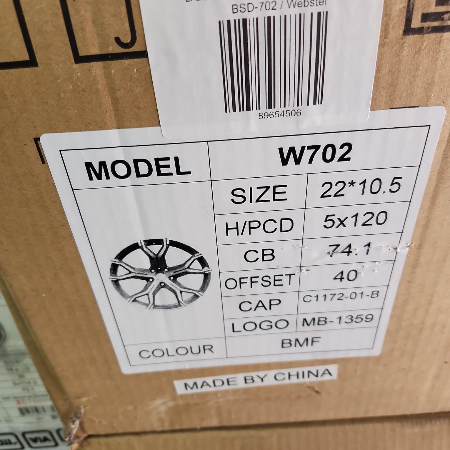 W702 22X10.5 5X120 BLACK MACHINE - Gun Hill Tire House (WTW - WHOLESALE TIRES & WHEELS)