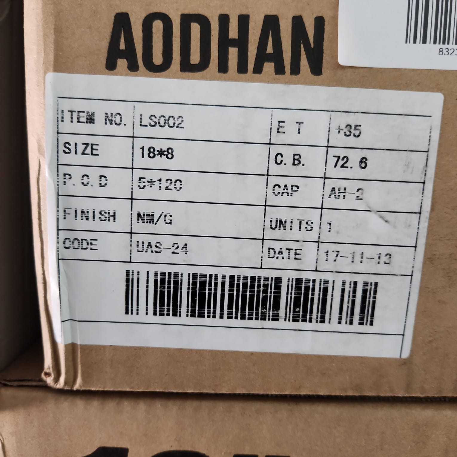 AODHAN - LS002 18X8.0 5X120 GUN METAL MACHINED - Gun Hill Tire House (WTW - WHOLESALE TIRES & WHEELS)