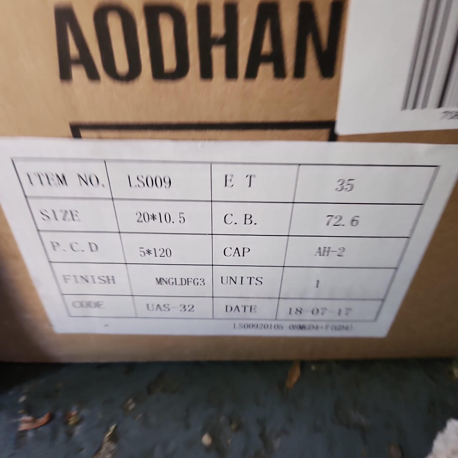 AODHAN - LS009 20X10.5 5X114.3 GOLD - Gun Hill Tire House (WTW - WHOLESALE TIRES & WHEELS)